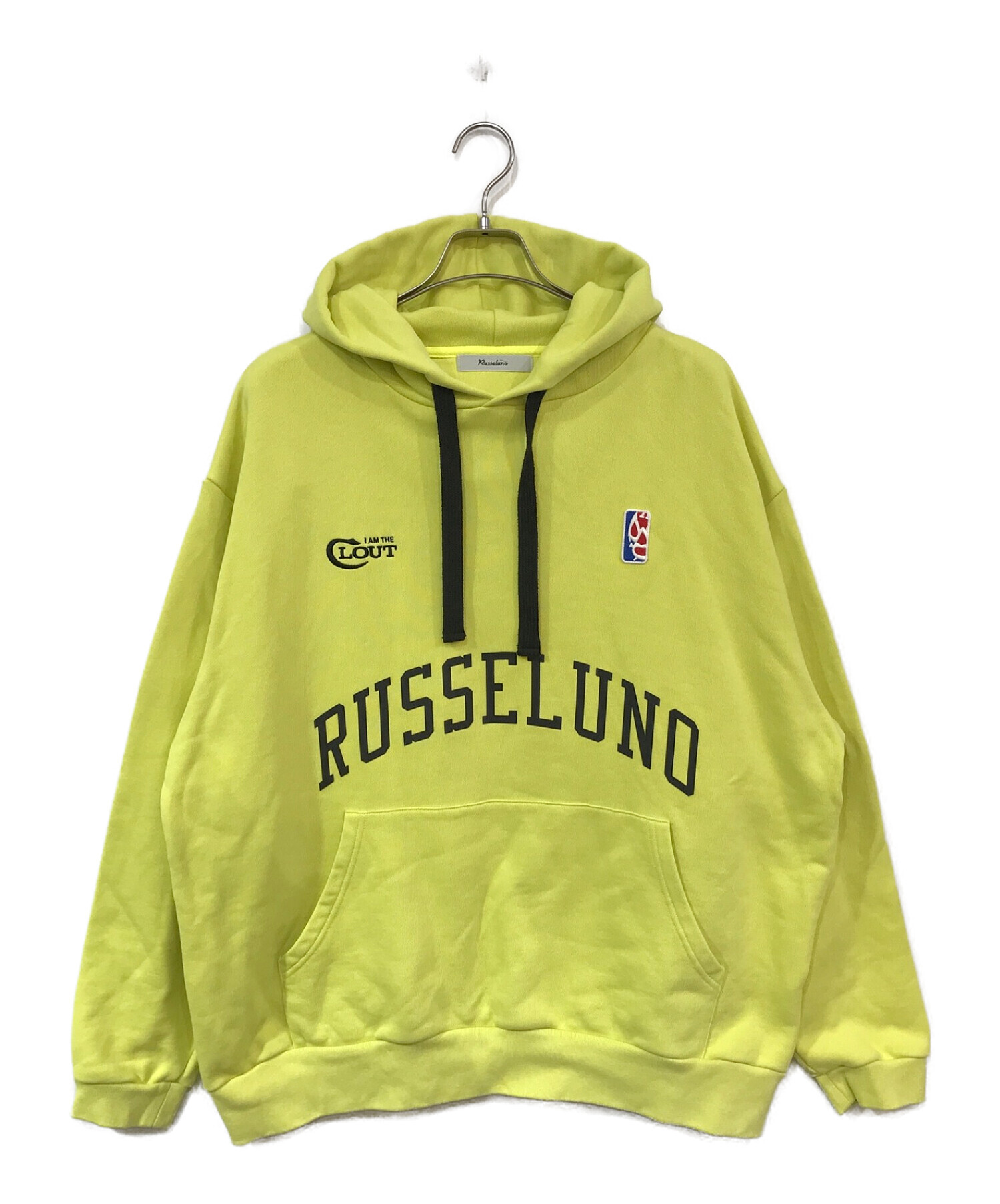 中古・古着通販】RUSSELUNO (ラッセルノ) SOLID BIG HOODIE 黄緑 