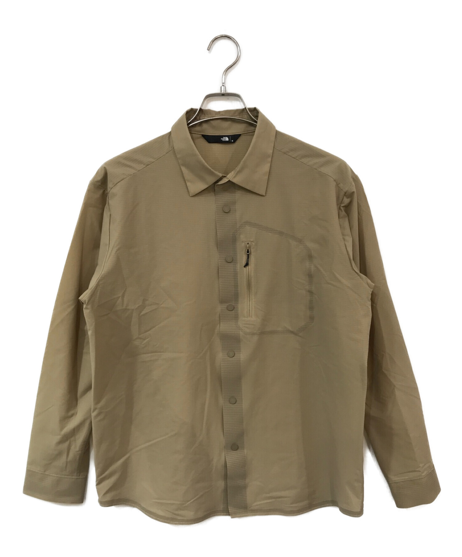 THE NORTH FACE Mサイズ ベージュ ボタン付きシャツ