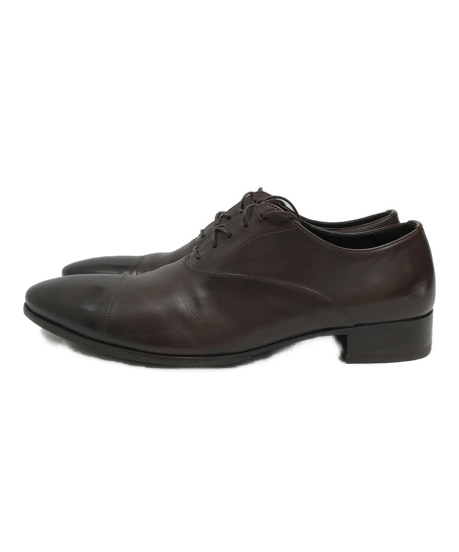 中古・古着通販】PRADA (プラダ) レザーシューズ ブラウン サイズ:7 