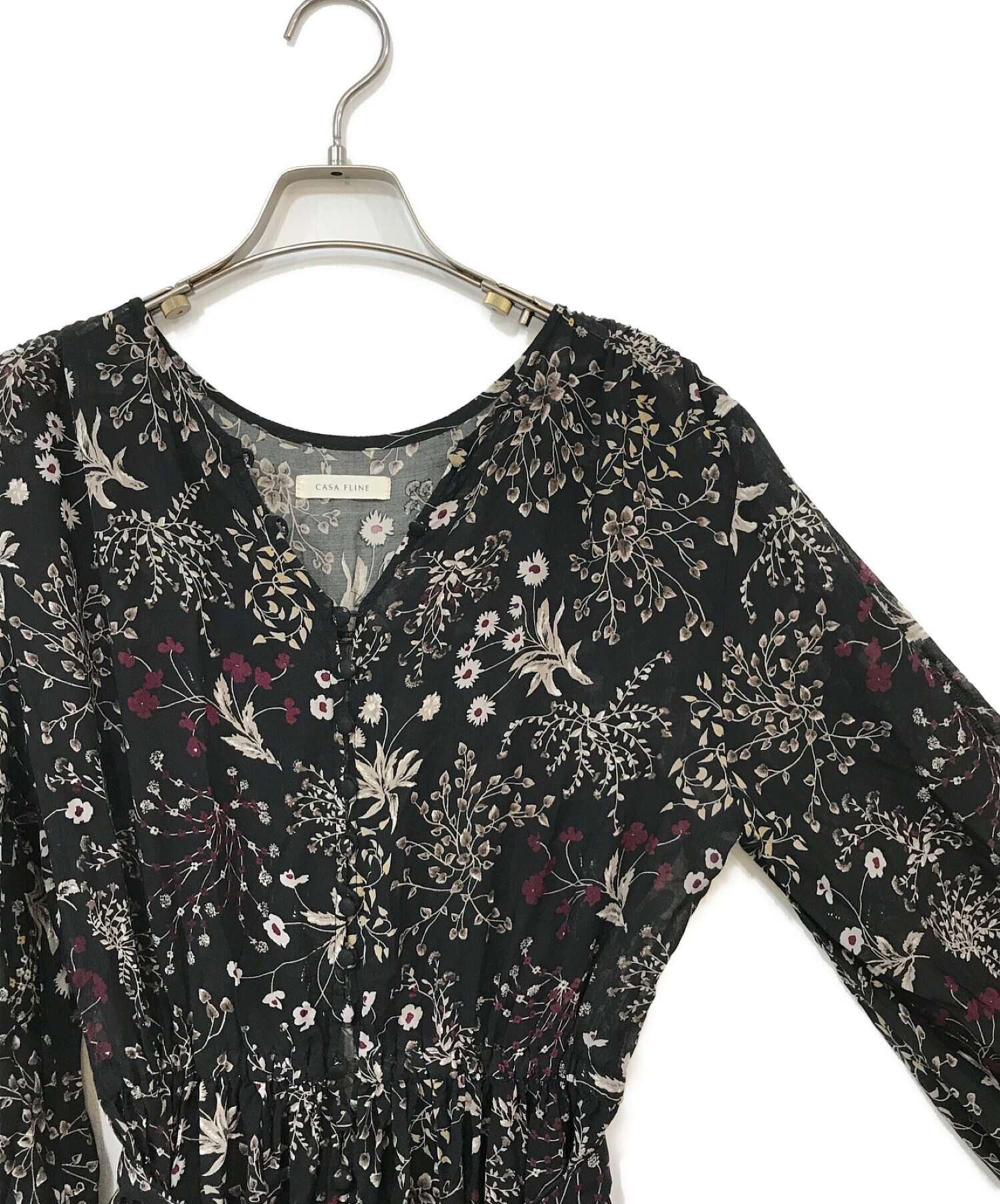 CASA FLINE ブラウジングノースリーブシャツワンピース｜CASA FLINE（カーサフライン）の「【CASA FLINE】ブラウジング カーサ フライン　casa fline ワンピース　美香