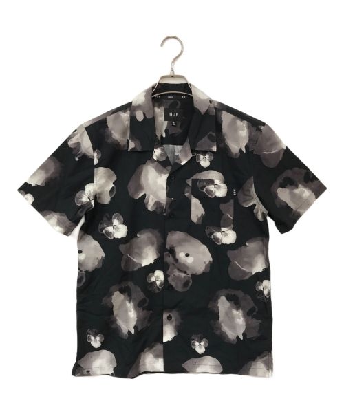 HUF】美品ハフ 総柄 瑞々し ブラックウォッチ オーバーサイズ