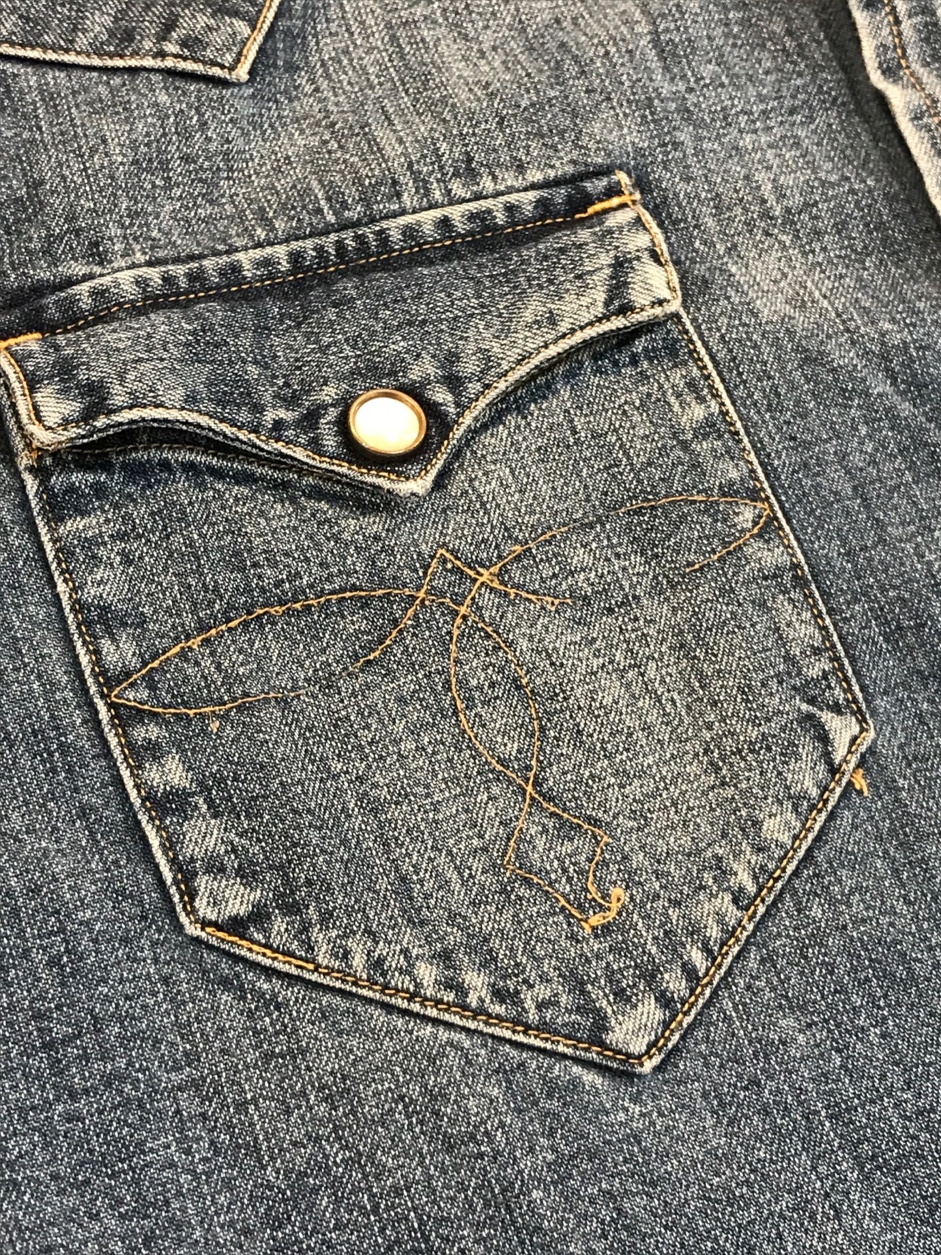 中古・古着通販】RRL (ダブルアールエル) コンチョボタンニム 