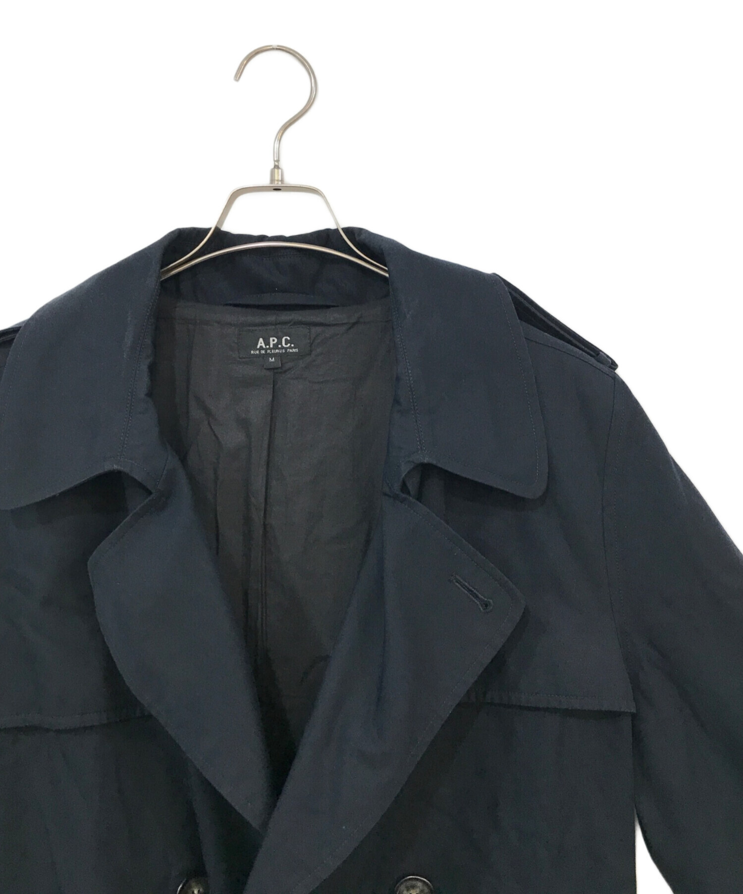 中古・古着通販】A.P.C. (アーペーセー) トレンチコート ネイビー 