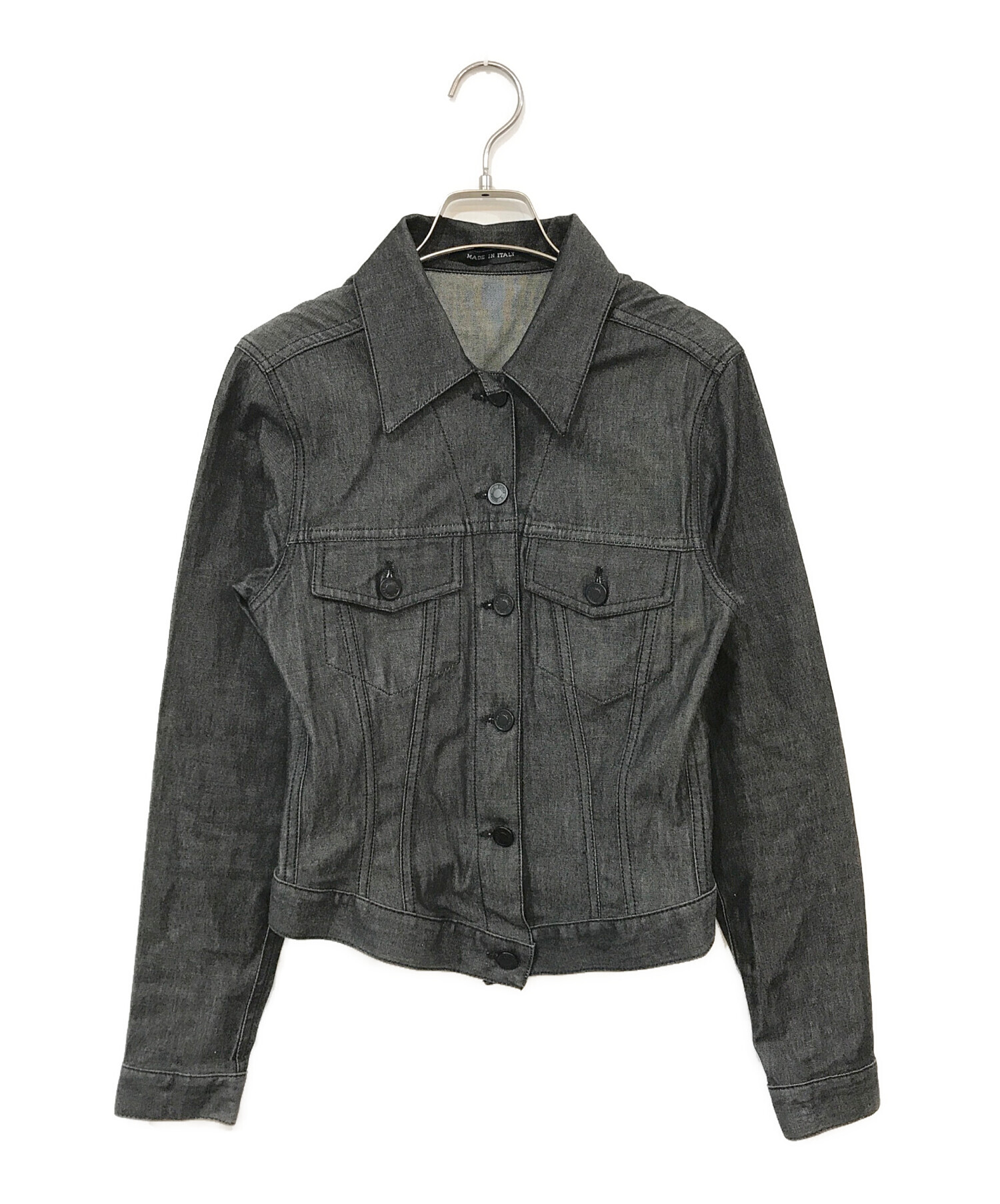 中古・古着通販】GUCCI (グッチ) デニムジャケット ブラック サイズ:38 
