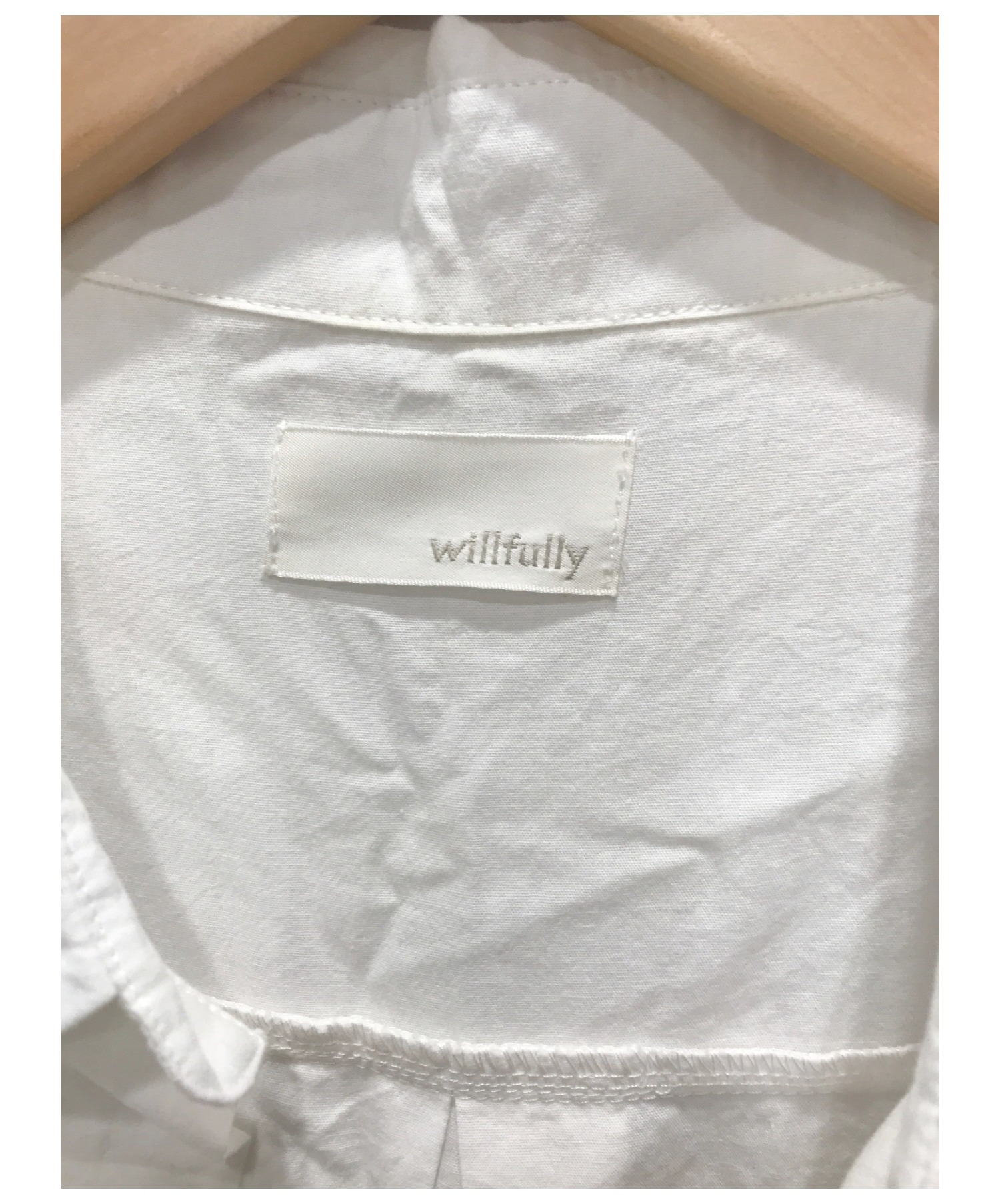 willfully (ウィルフリー) ロングシャツワンピース ホワイト サイズ:F