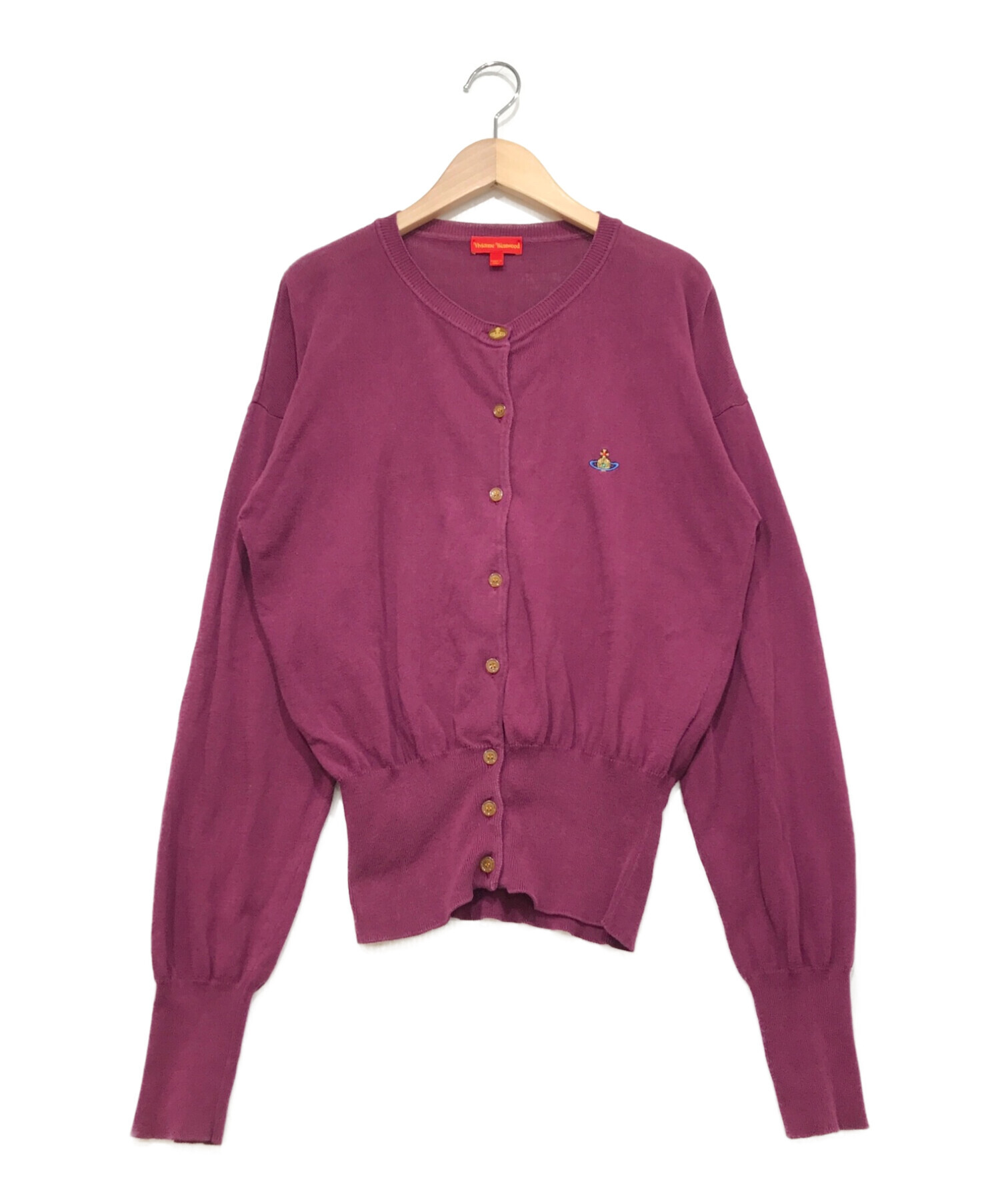 Vivienne Westwood RED LABEL カーディガン パープル 美品 ヴィヴィアンウエストウッド ジッパー付 パープル ニット