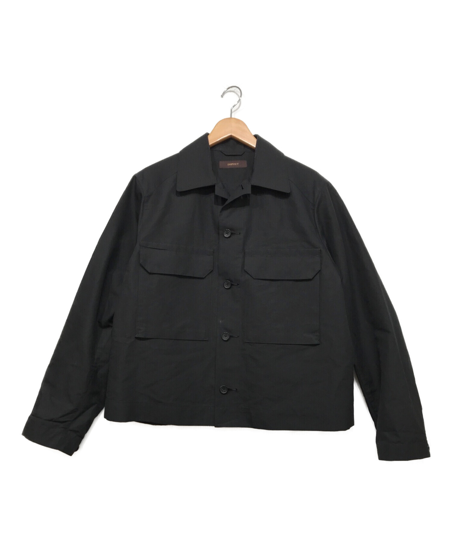 INSPINCT (インスピンクト) コットン＆シルクCPOシャツブルゾン ブラック サイズ:1