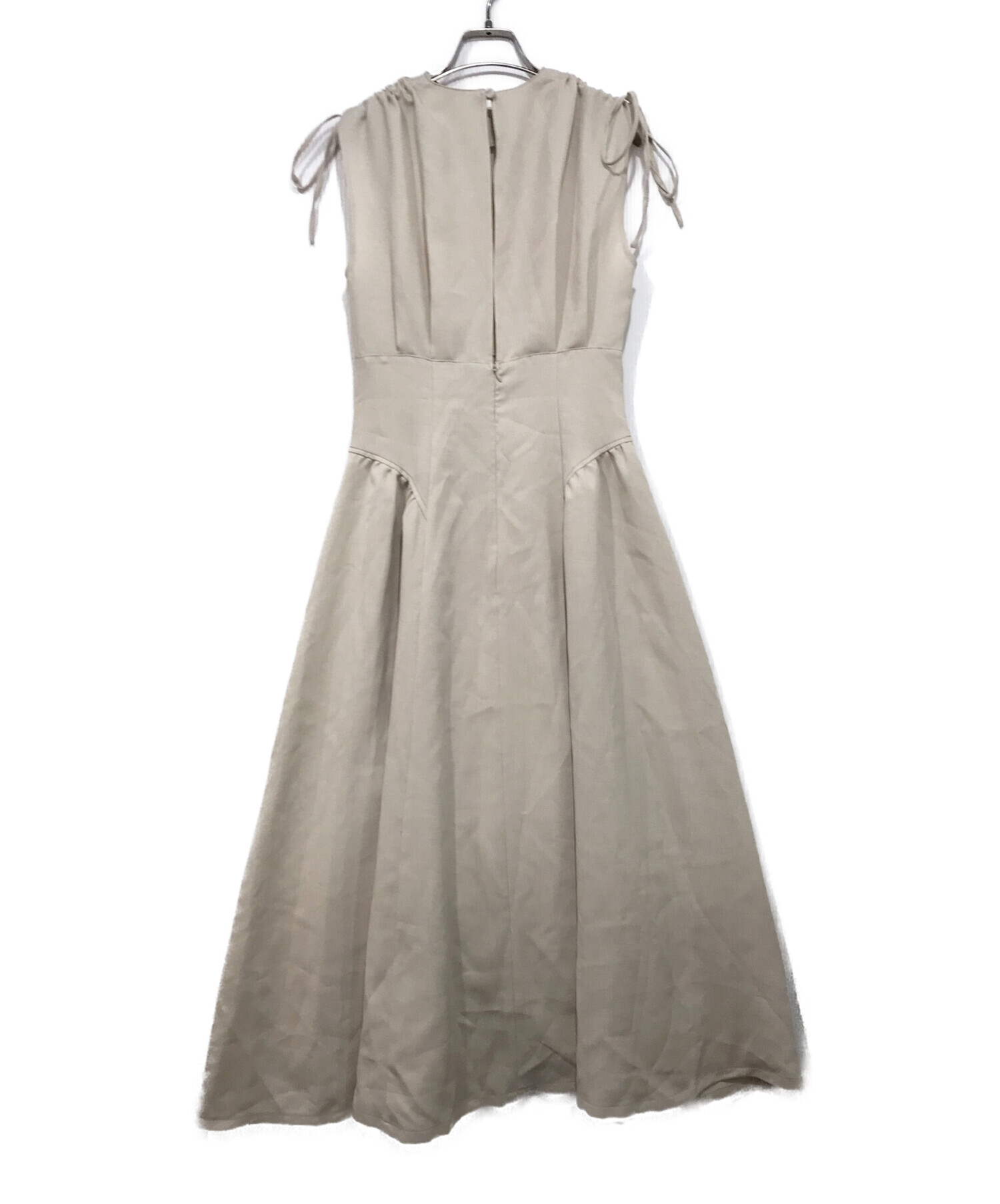 L'or ロル  Drawstring Dress ホワイト M