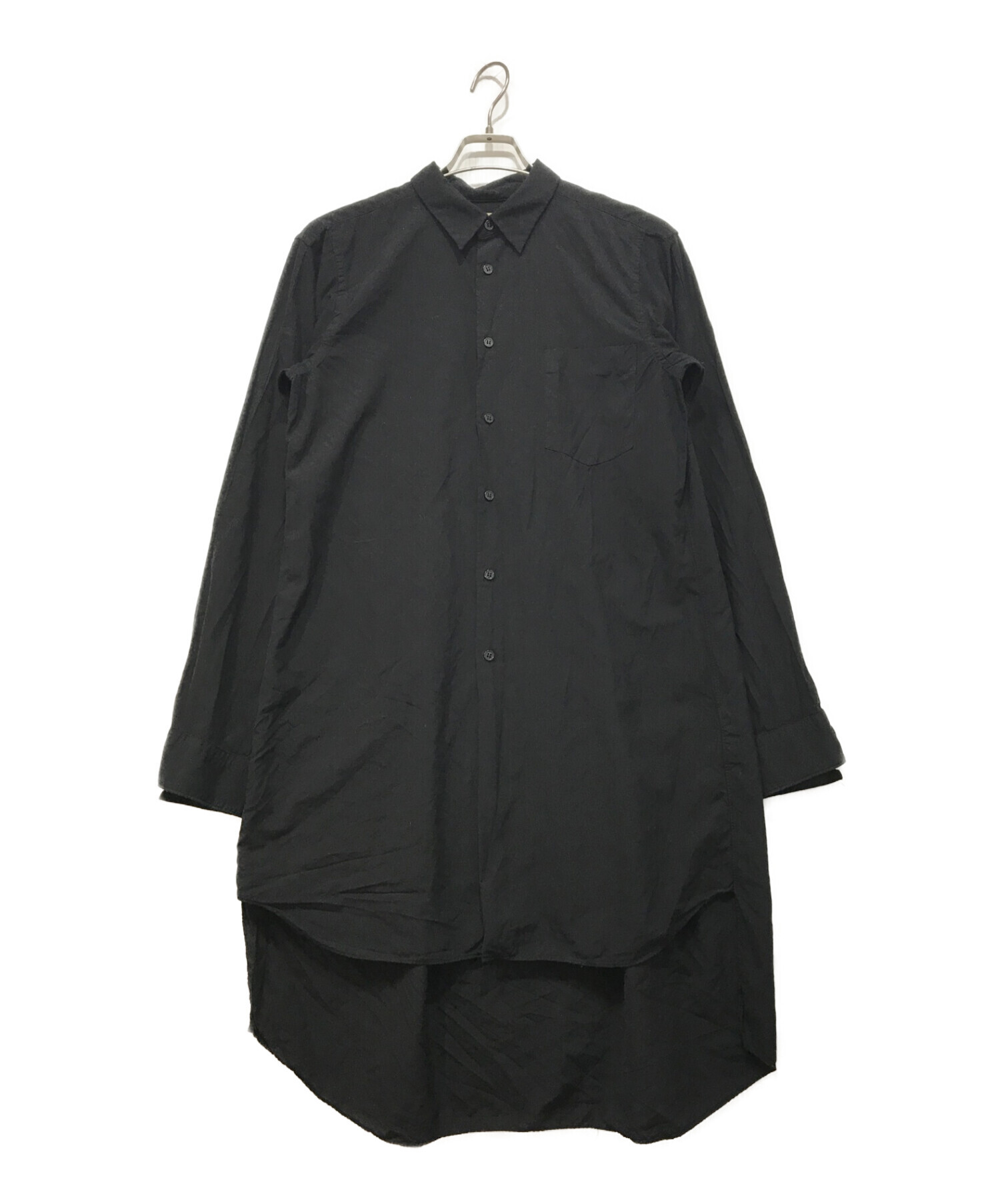 BLACK COMME des GARCONS (ブラックコムデギャルソン) ロングシャツ ブラック サイズ:L