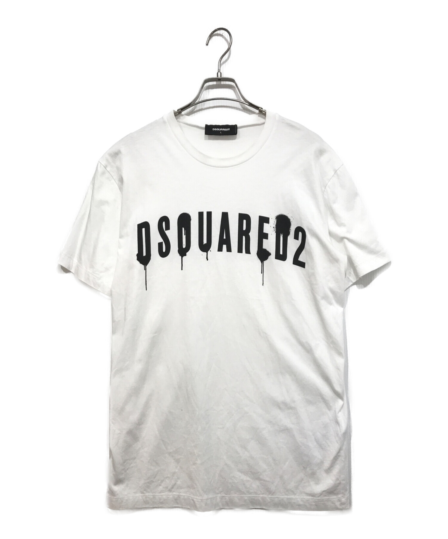 新品】DSQUARED2 プリントTシャツ LサイズTシャツ/カットソー(半袖/袖