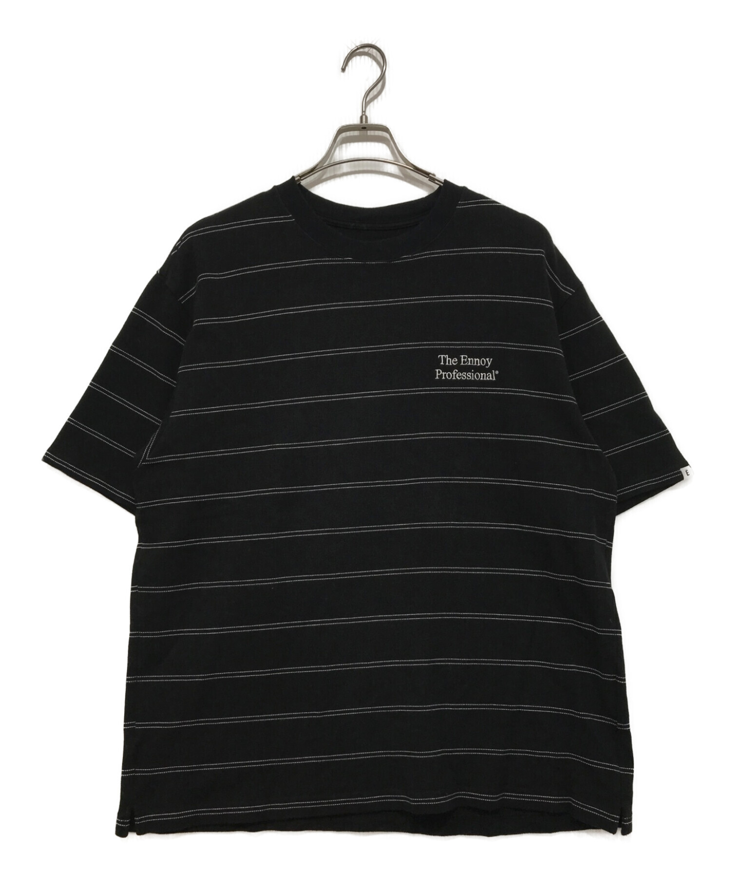 ennoy エンノイ ボーダーTシャツ ブラック XLサイズ
