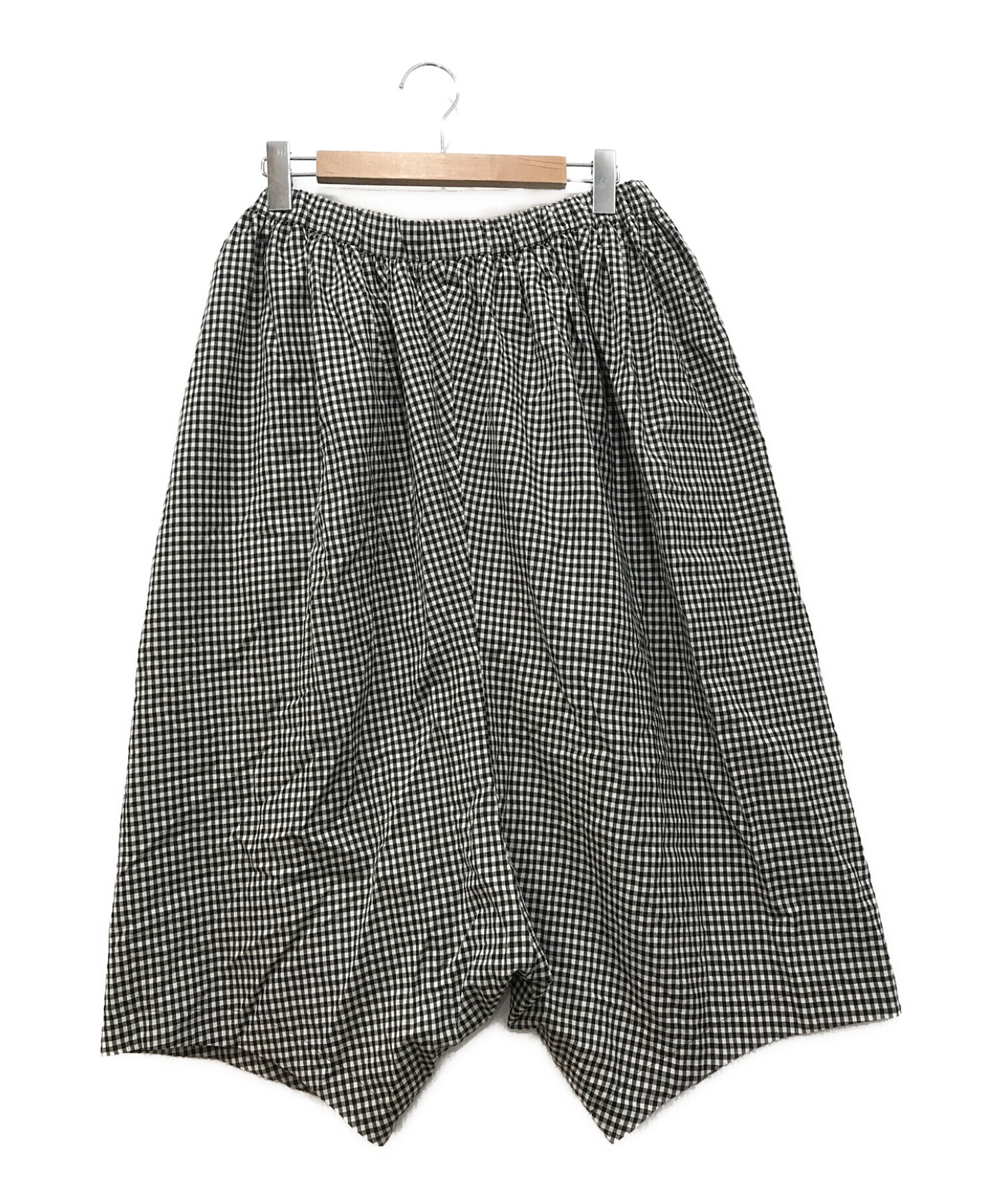 【美品】ブラックコムデギャルソン ギンガムチェック サルエルパンツ COMME des GARCONS ギンガムチェック サルエルパンツ BLACK COMME des
