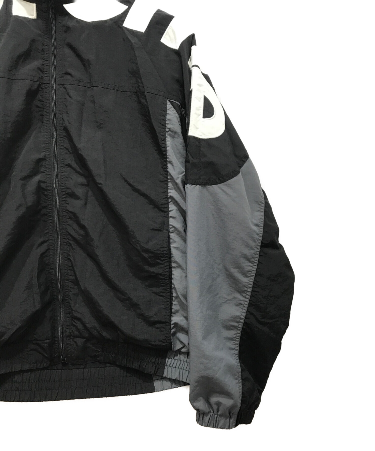 SUPREME (シュプリーム) Shoulder Logo Track Jacket グレー×ブラック サイズ:L