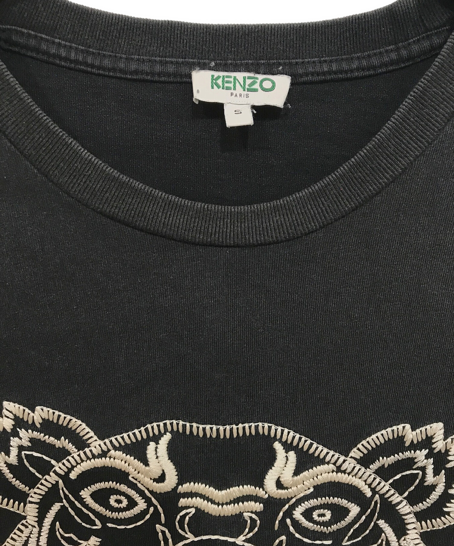 中古・古着通販】KENZO (ケンゾー) タイガー刺繍Tシャツ ブラック