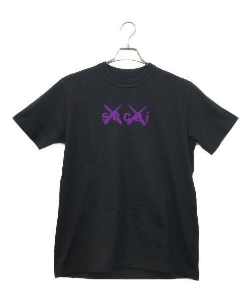 sacai x KAWS Flock Print Tシャツ サイズ2 黒