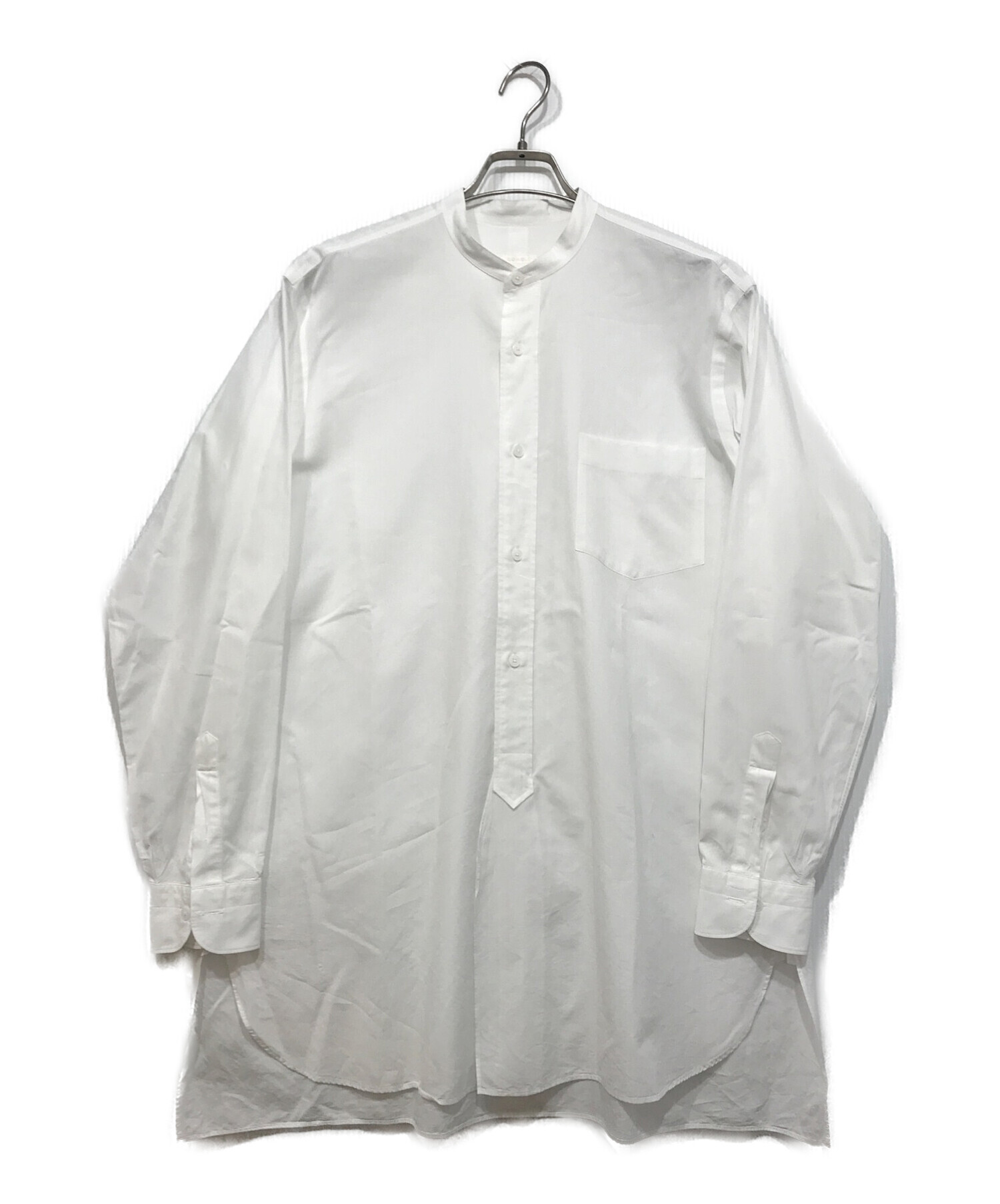 COMOLI バンドカラーシャツ ホワイト サイズ2