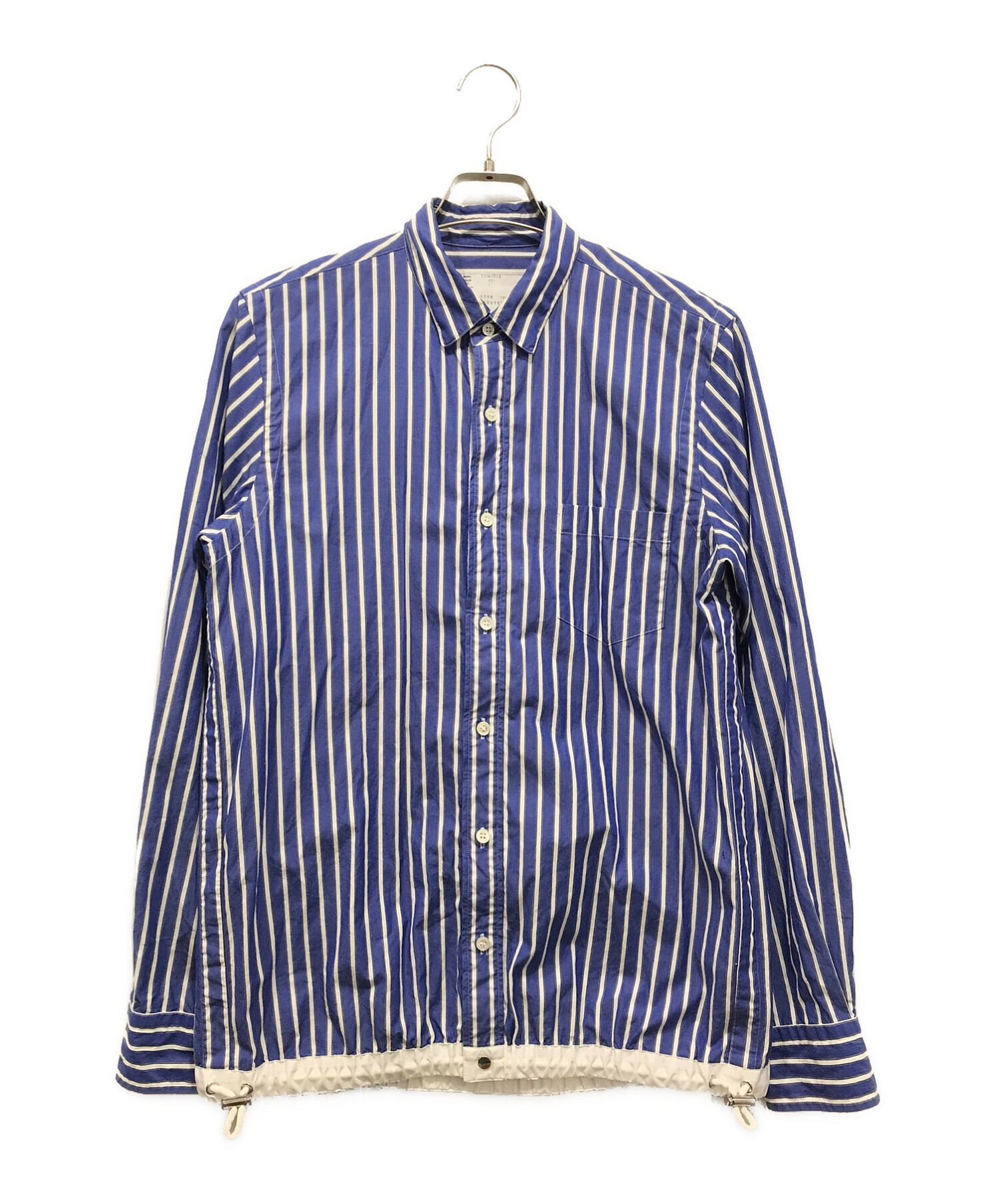 sacai (サカイ) 長袖シャツ ホワイト×ブルー サイズ:1