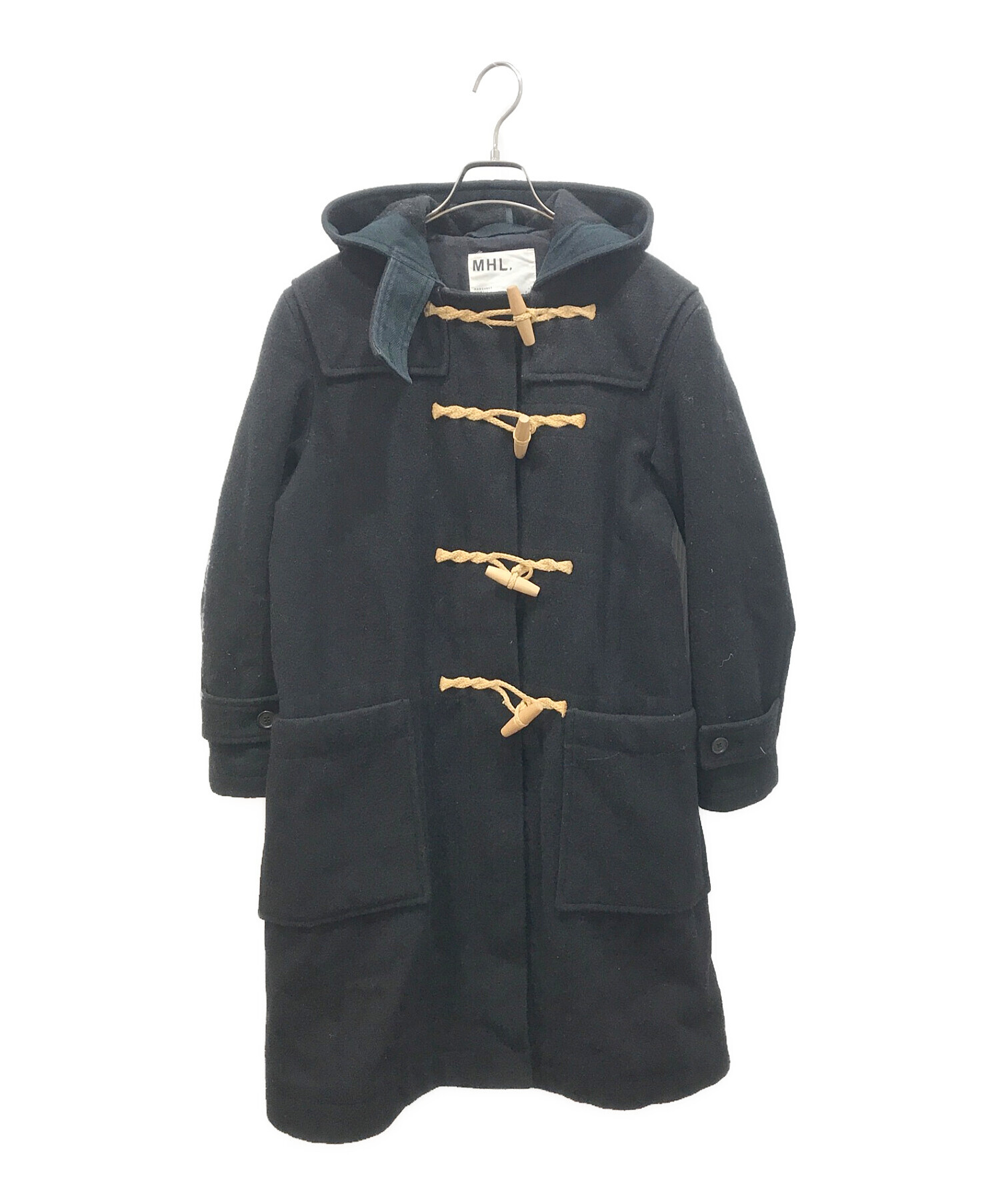 中古・古着通販】MHL (エムエイチエル) ダッフルコート ブラック 