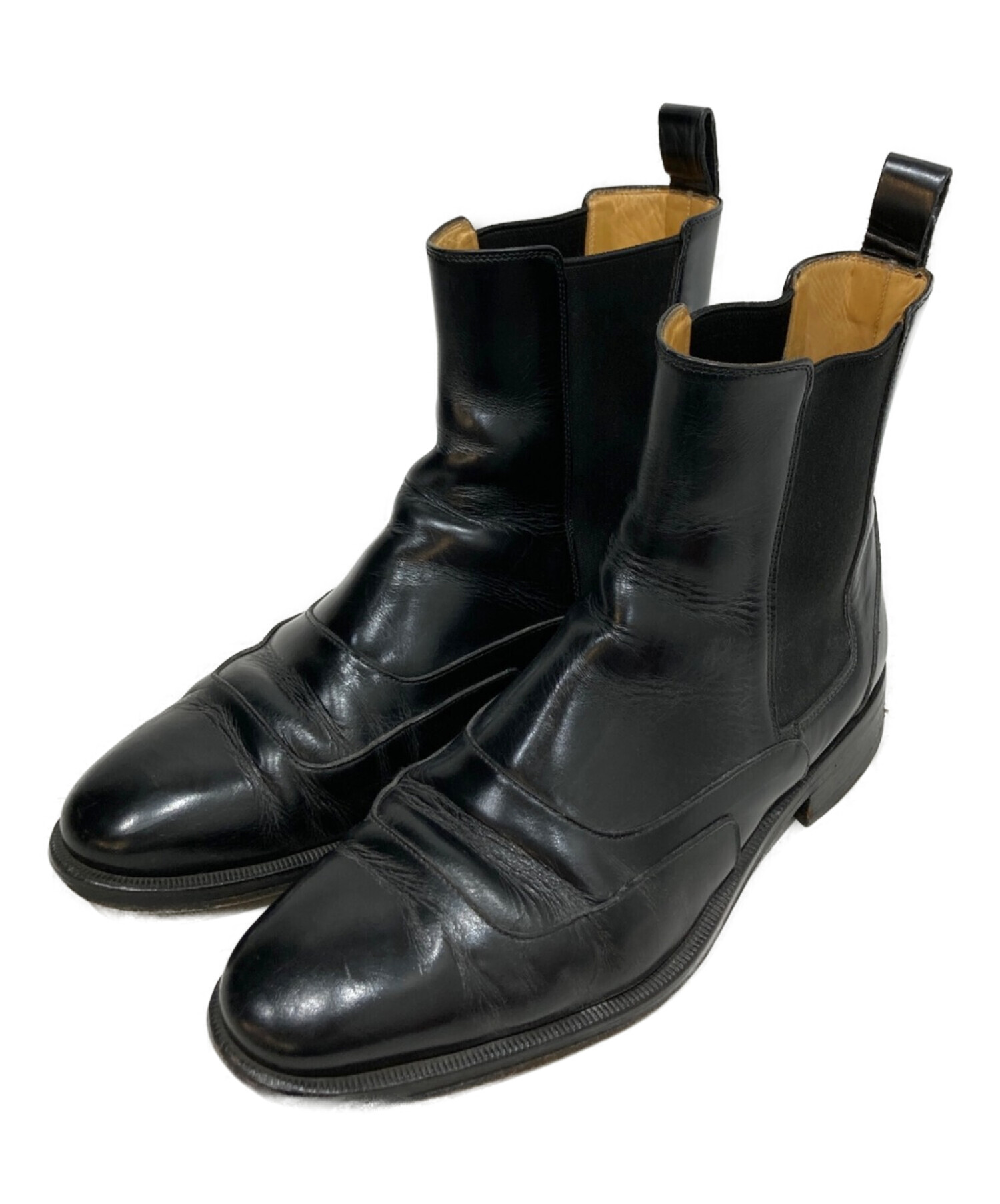 中古・古着通販】GUCCI (グッチ) サイドゴアブーツ ブラック サイズ:41 