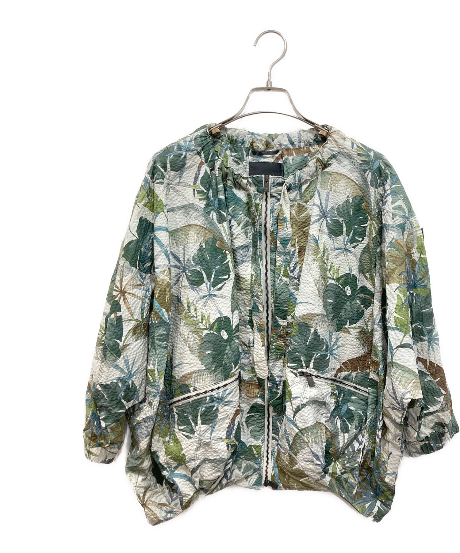 中古・古着通販】TATRAS (タトラス) ボタニカル柄ブルゾン グリーン 
