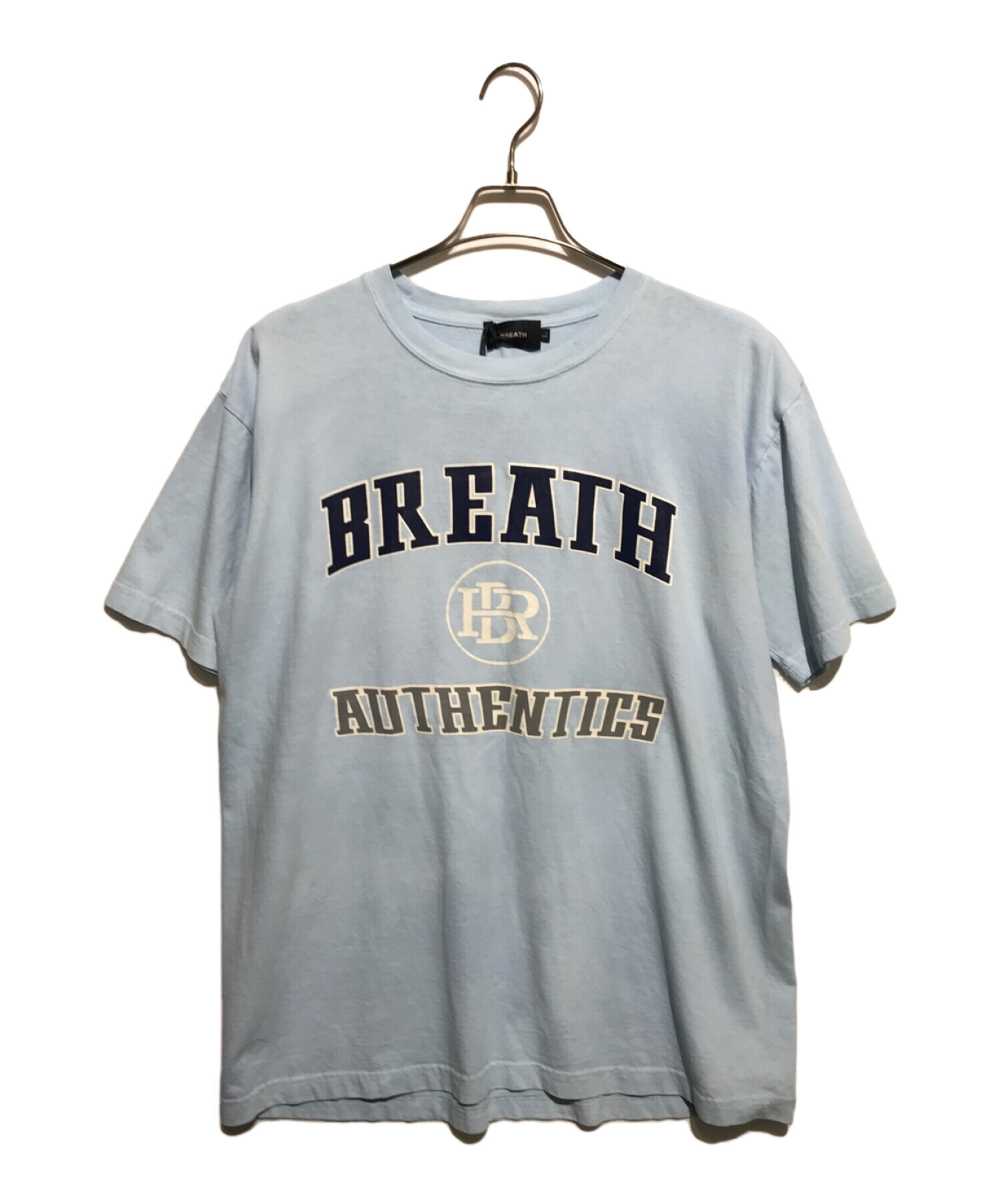 中古・古着通販】BREATH (ブレス) プリントTシャツ ブルー サイズ:L 
