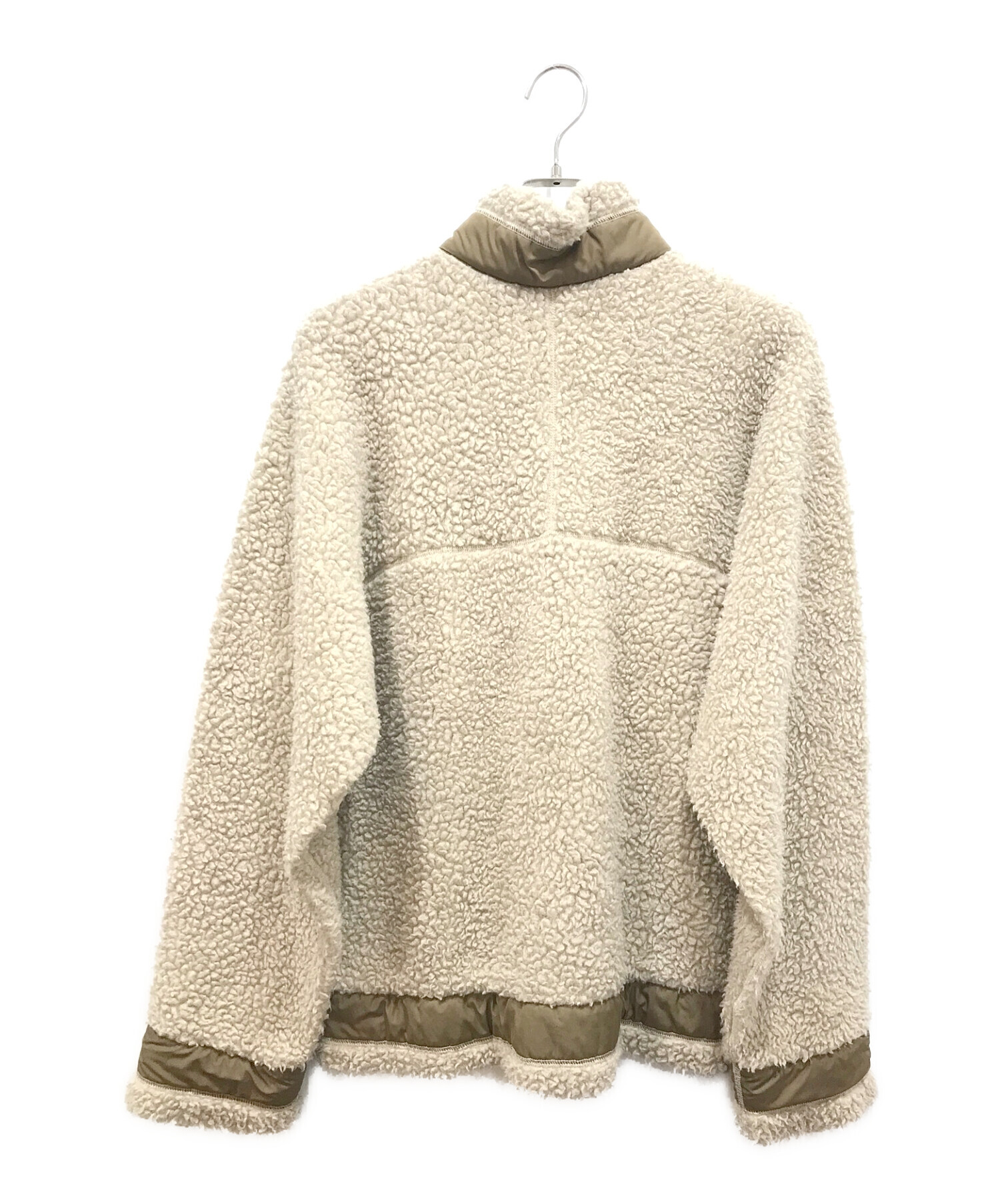 UNFIL (アンフィル) wool pile boa fleece full zip jacket ベージュ サイズ:5