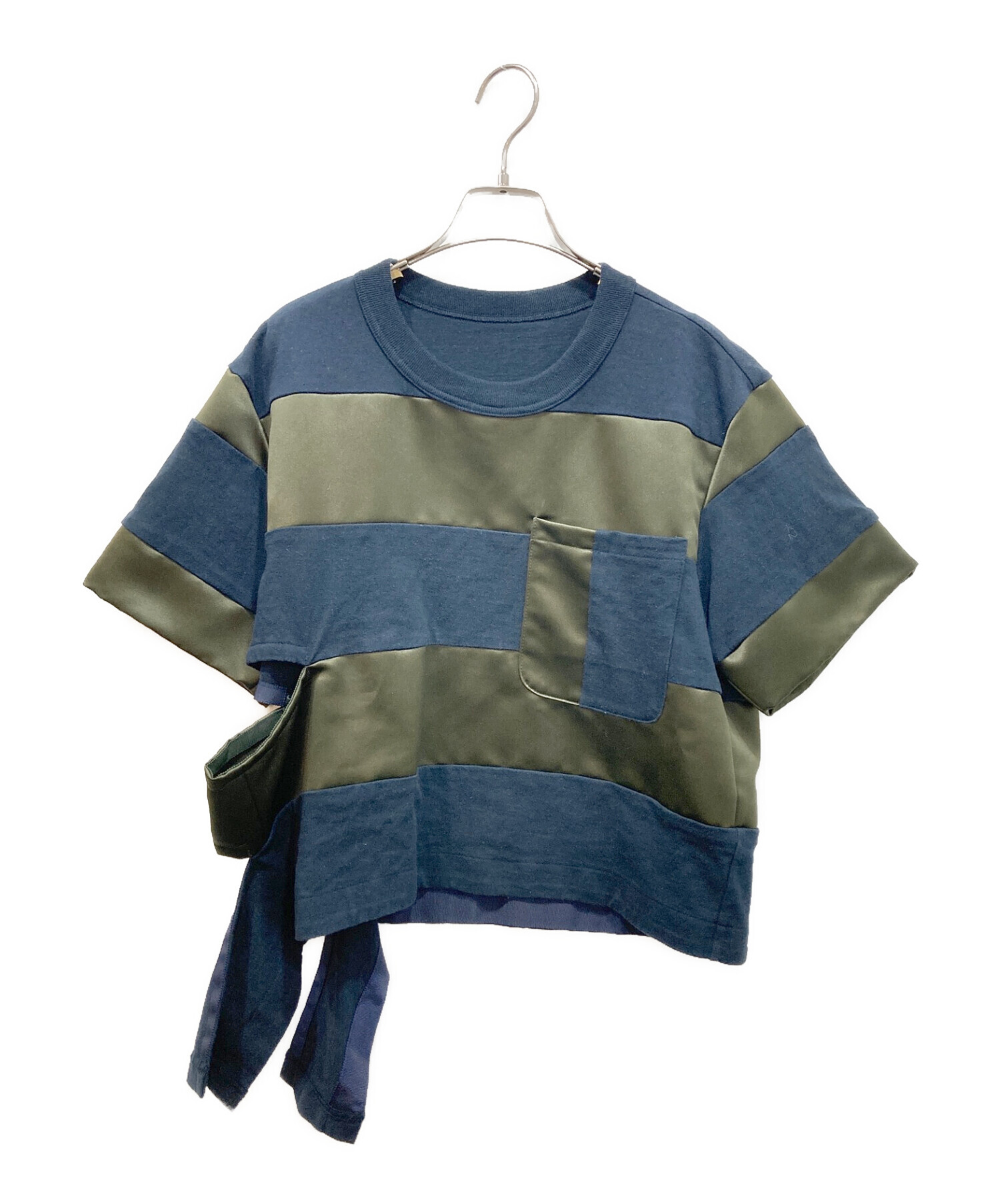 中古・古着通販】sacai (サカイ) ドッキングカットソー カーキ 