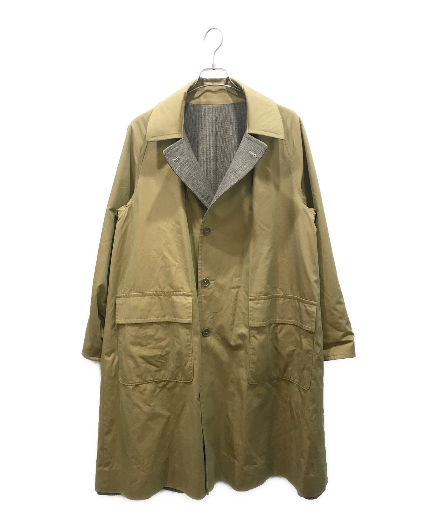 KAPTAIN SUNSHINE (キャプテンサンシャイン) Reversible Chesterfield Coat ベージュ×ブラウン サイズ:38