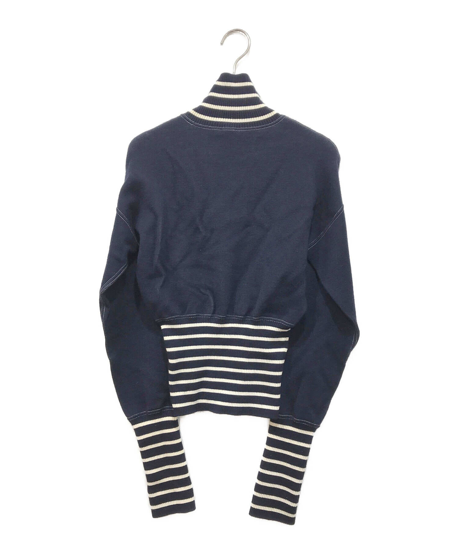 中古・古着通販】CHANEL (シャネル) プレーン装飾シルクカシミヤ混 