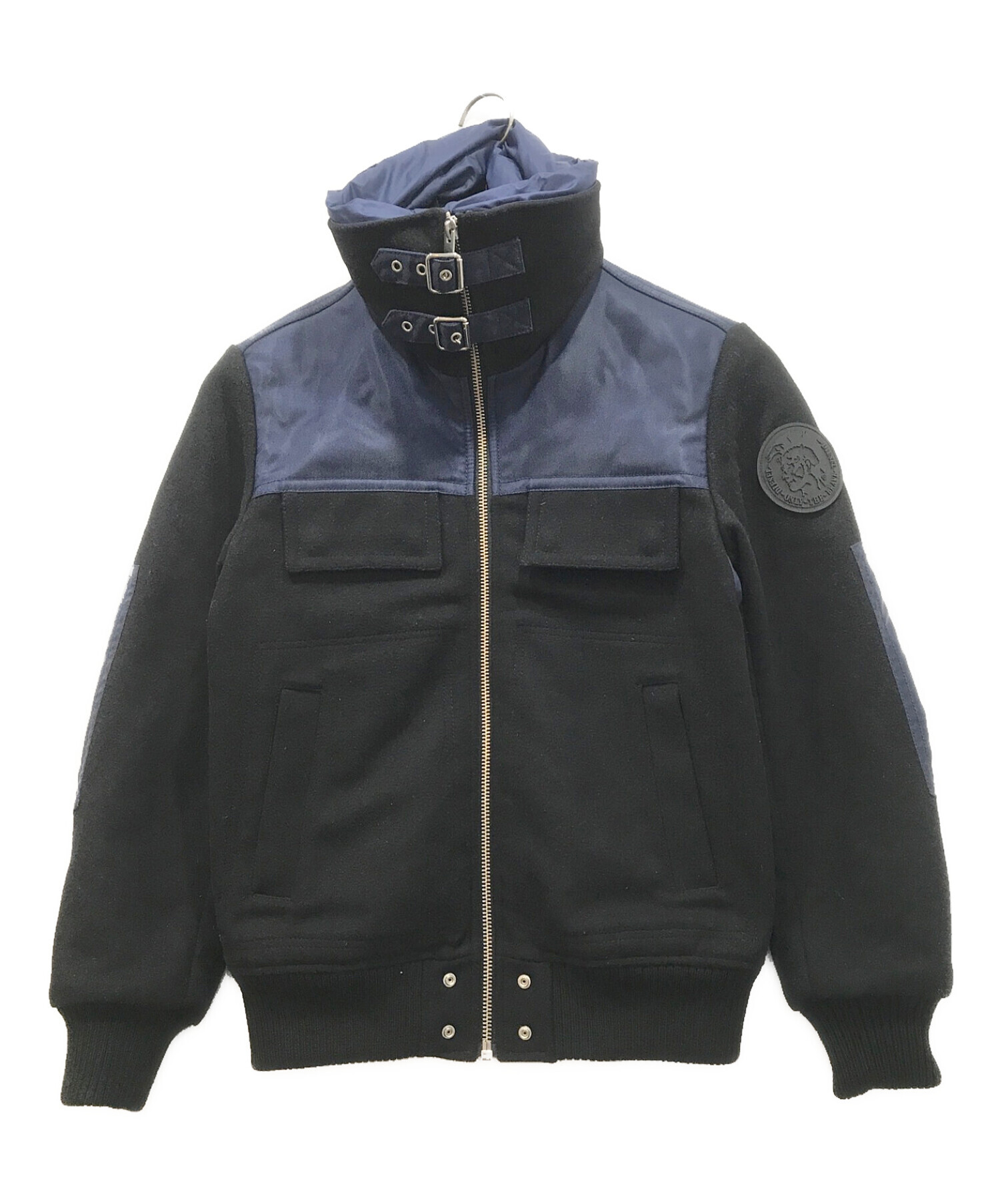 中古・古着通販】DIESEL (ディーゼル) ナイロン切替ウールジャケット  