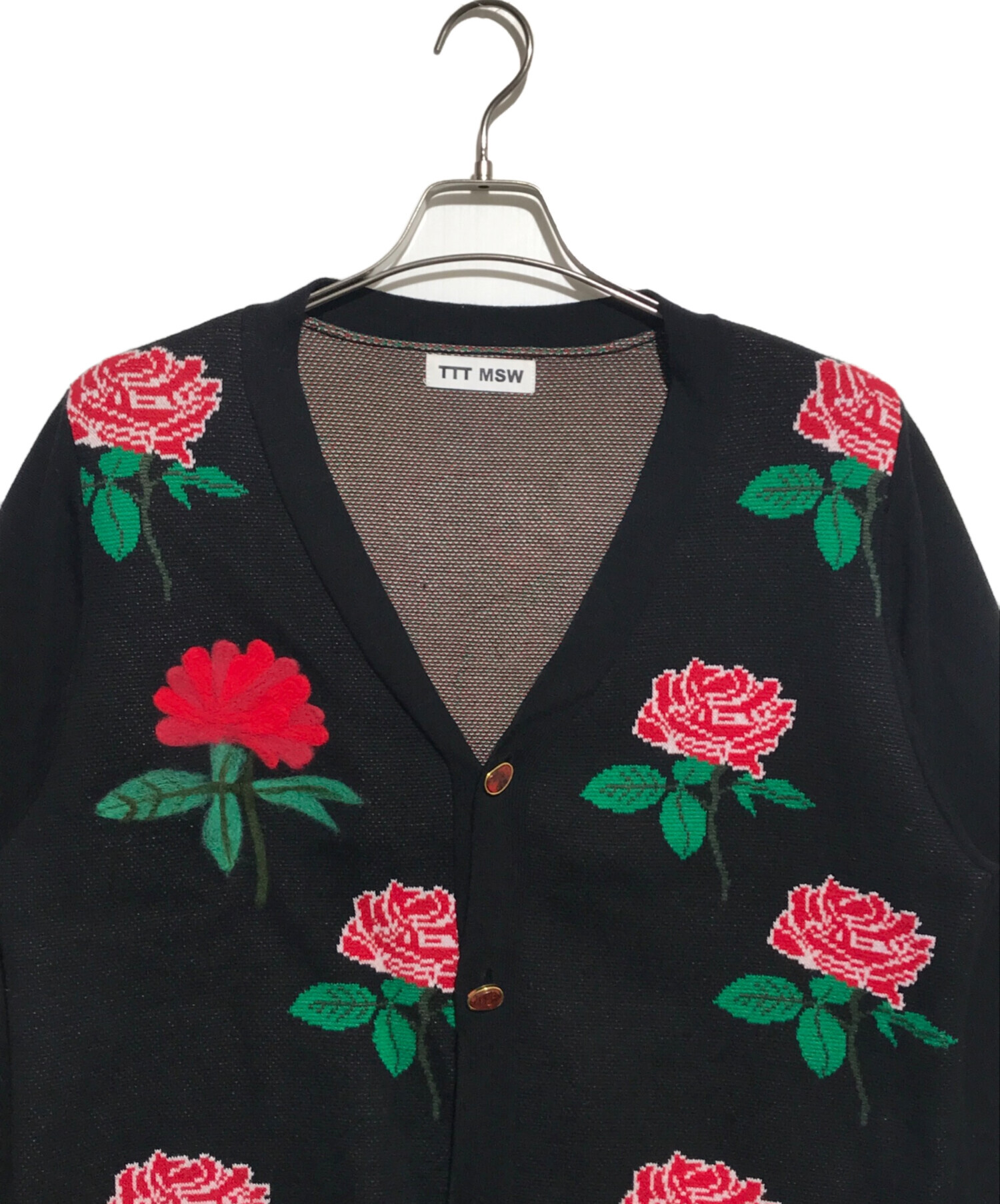 トップス TTTMSW Rose Jacquard Knit Cardigan 中古・古着通販】TTT MSW (ティー) 22AW Rose Jacquard Knit Cardigan