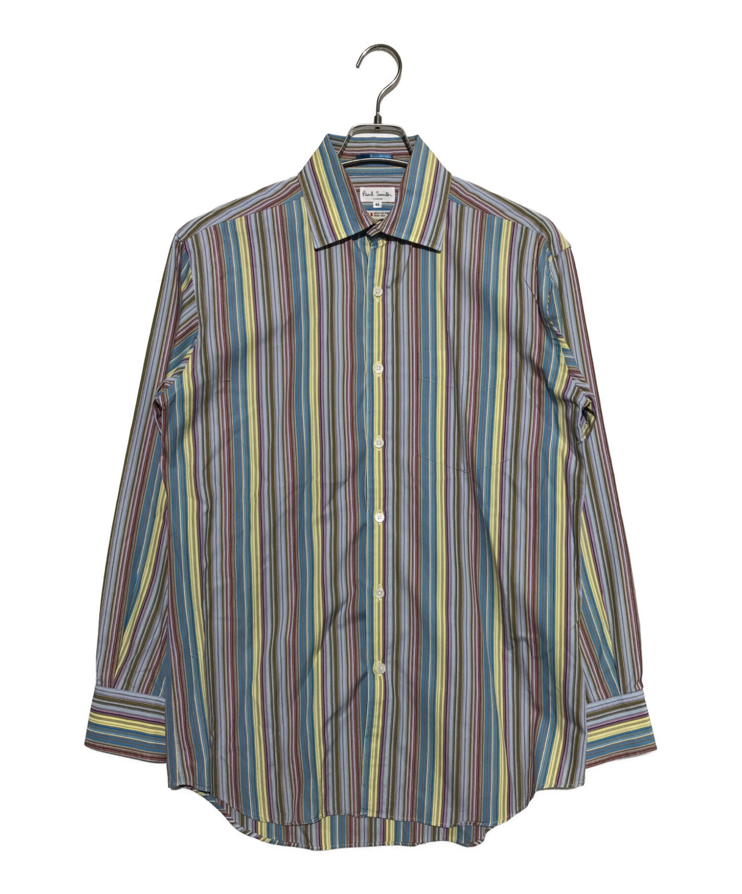 【新品タグ付き✨】PS Paul Smith マルチストライプシャツ ブラウスＭ Paul Smith M ストライプシャツ マルチカラー