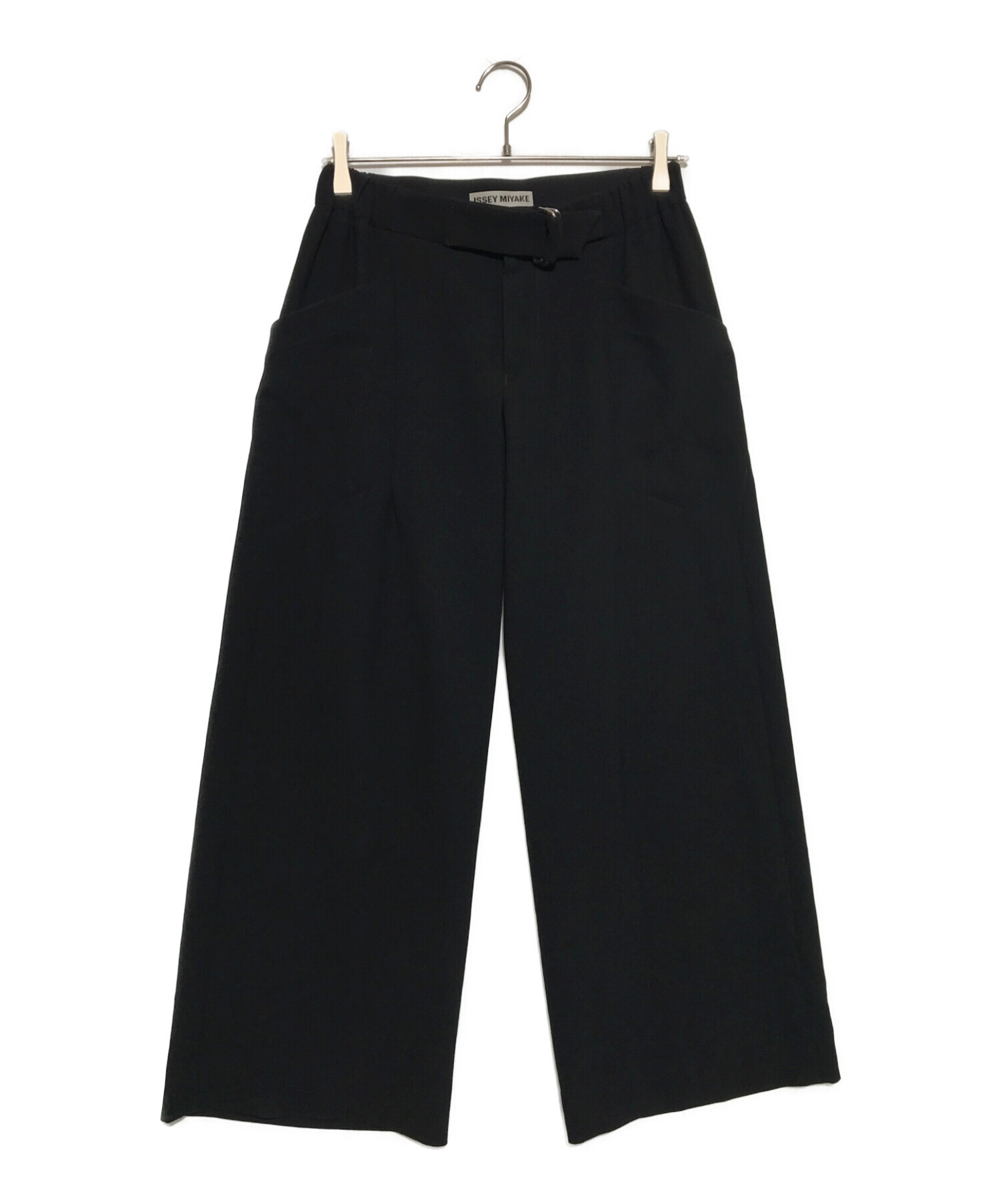 中古・古着通販】ISSEY MIYAKE (イッセイミヤケ) ベルト付ワイドパンツ  