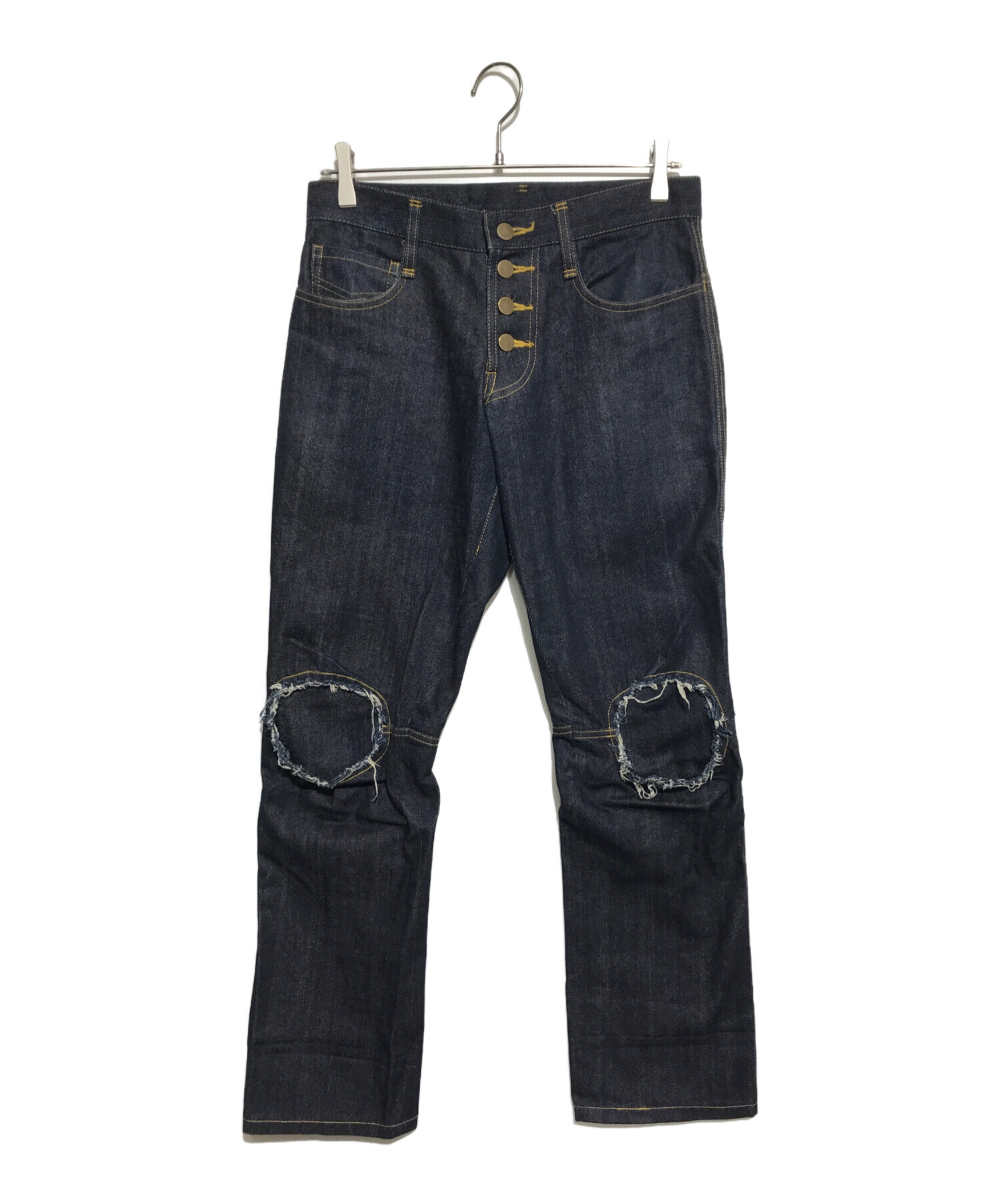 中古・古着通販】NEMETH (ネメス) 立体裁断デニムパンツ ブルー サイズ 
