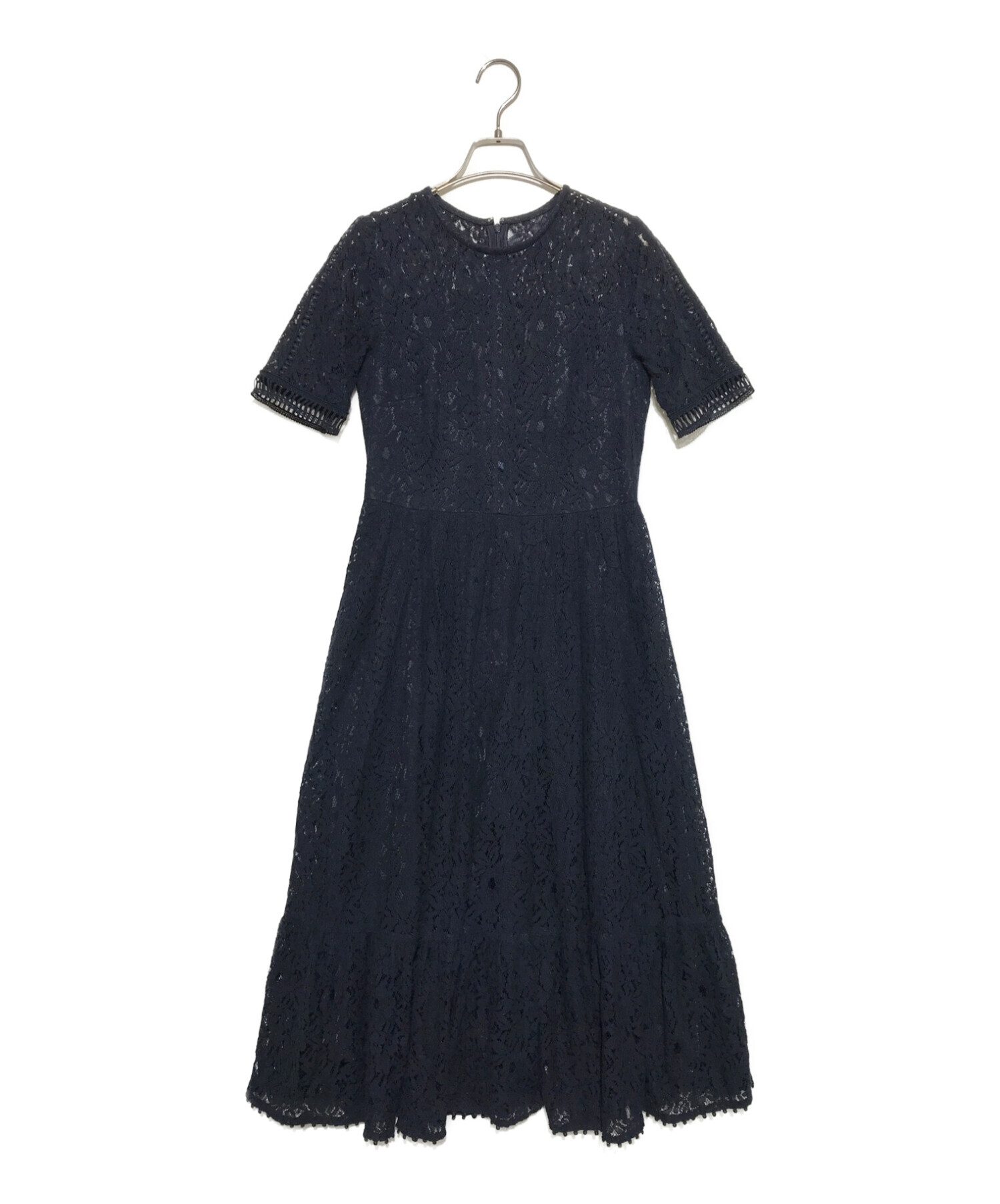 中古・古着通販】CELFORD (セルフォード) レースワンピース ネイビー 