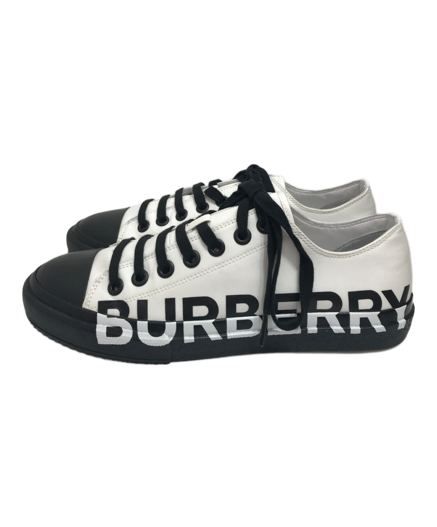 中古・古着通販】BURBERRY (バーバリー) ロゴプリントスニーカー 