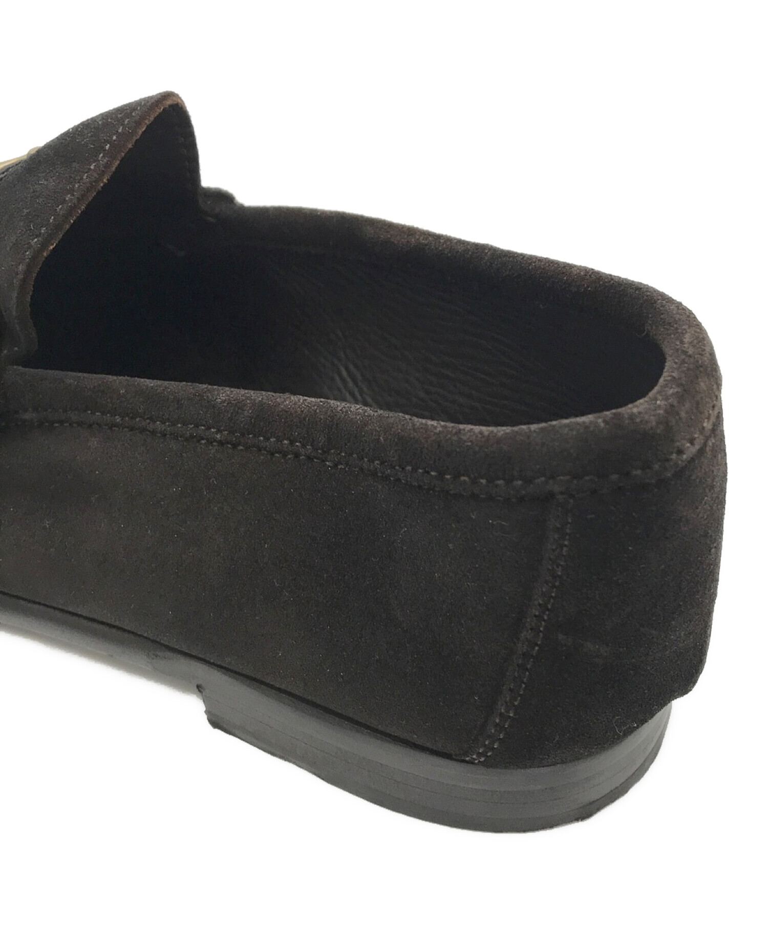 トゥモローランド Franco boschi 黒 スエード ビットローファー