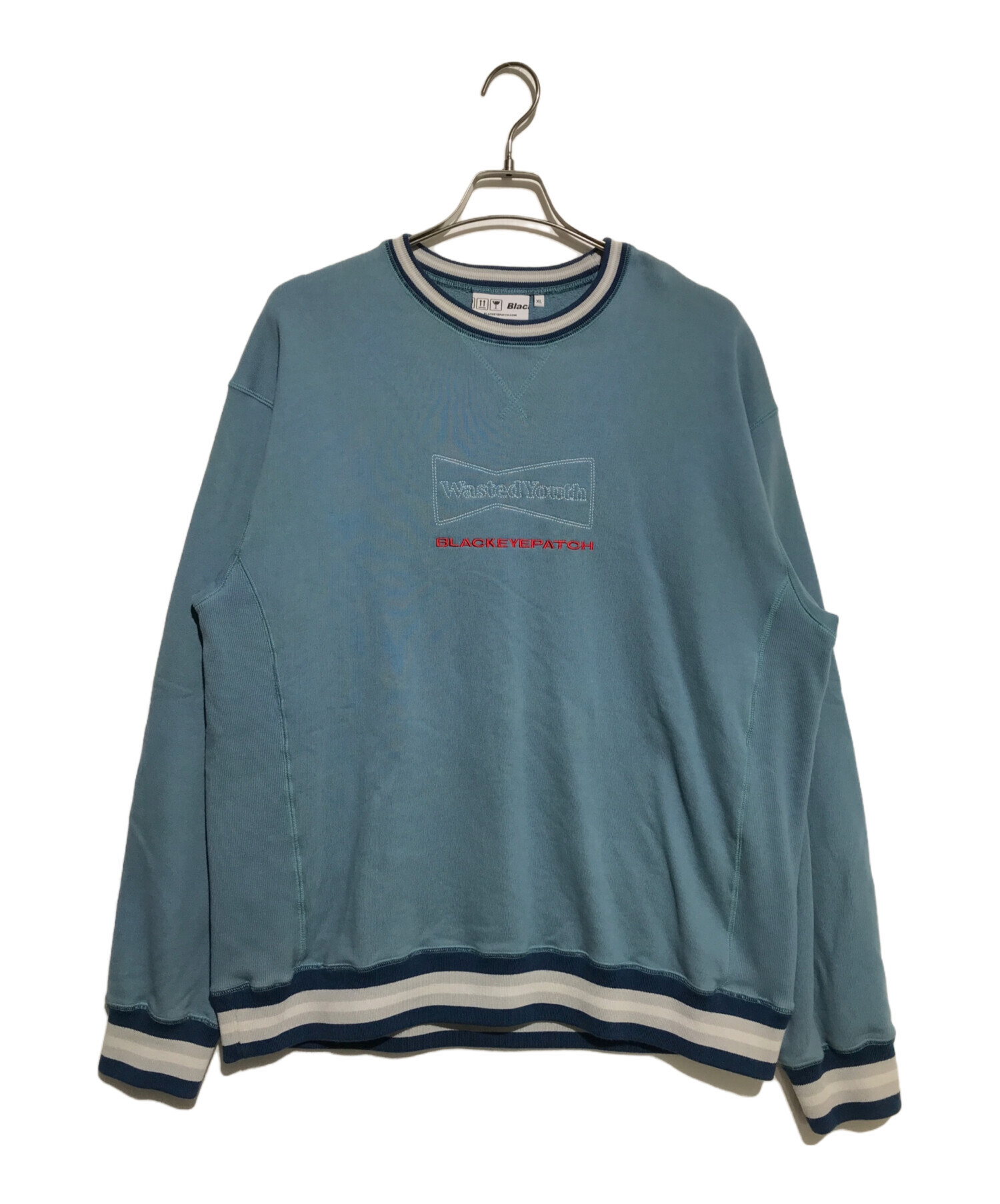 L筆記体刺繍】Black Eye Patchスウェット ウエステッドユース