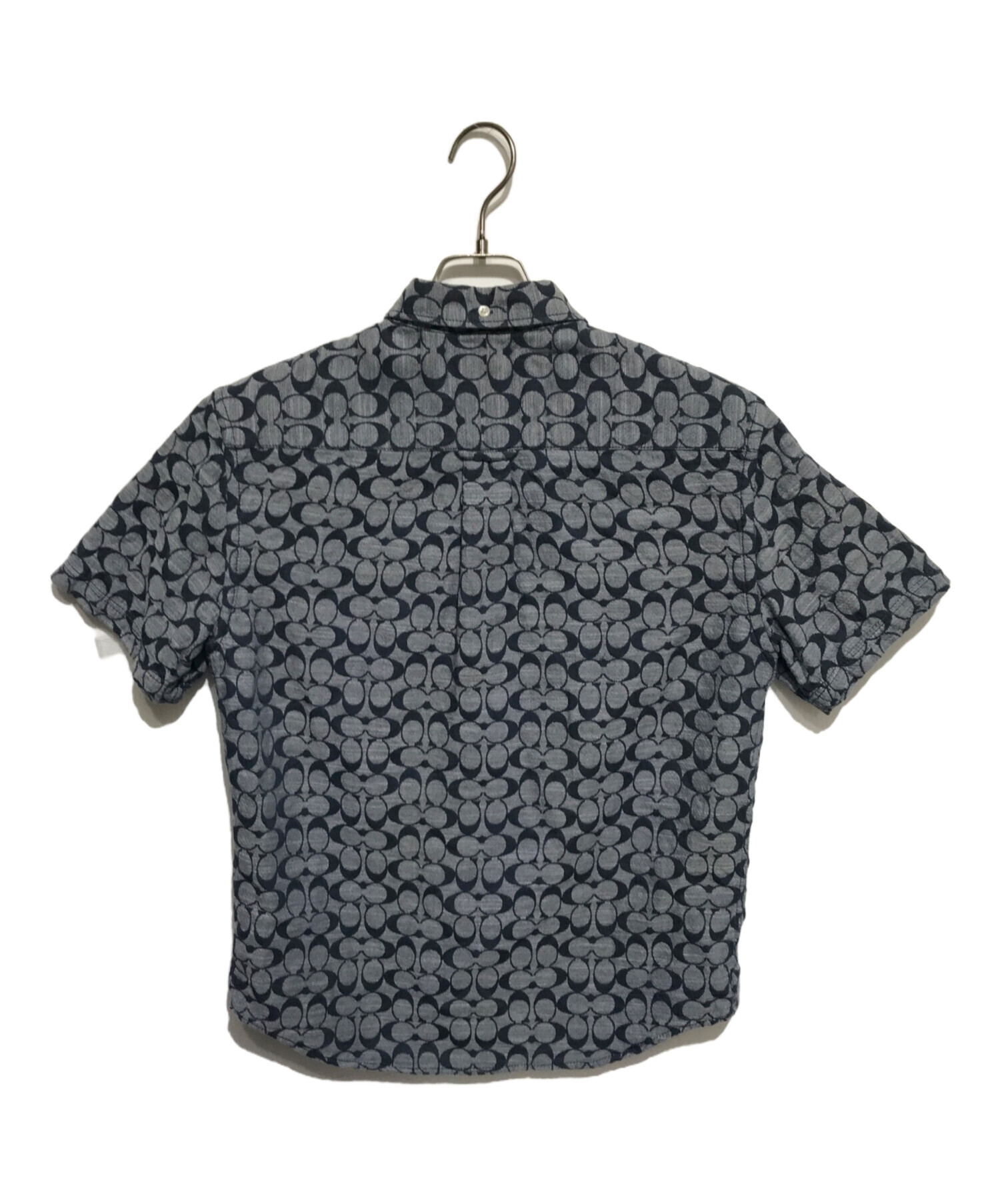中古・古着通販】COACH (コーチ) 総柄半袖シャツ インディゴ サイズ:XS 