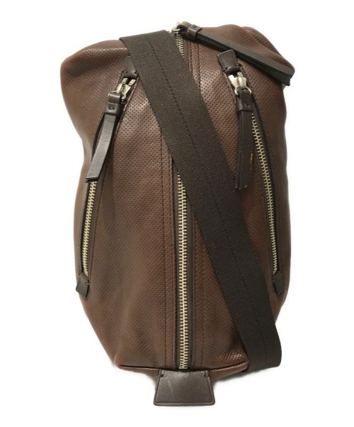中古・古着通販】COACH (コーチ) パンチングボディーバッグ ブラウン 