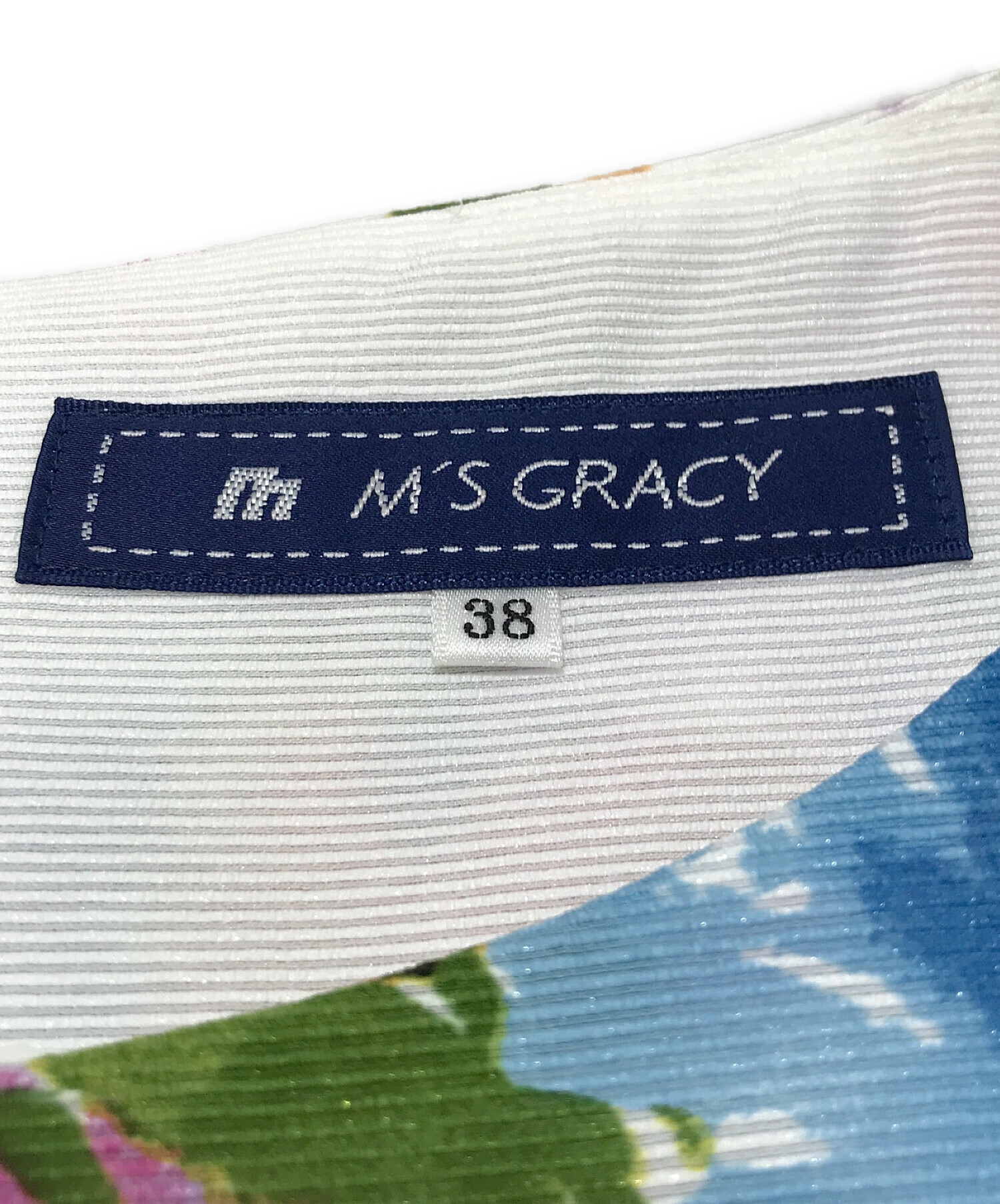 M'S GRACY (エムズグレイシー) 花柄ワンピース ホワイト サイズ:38 未使用品