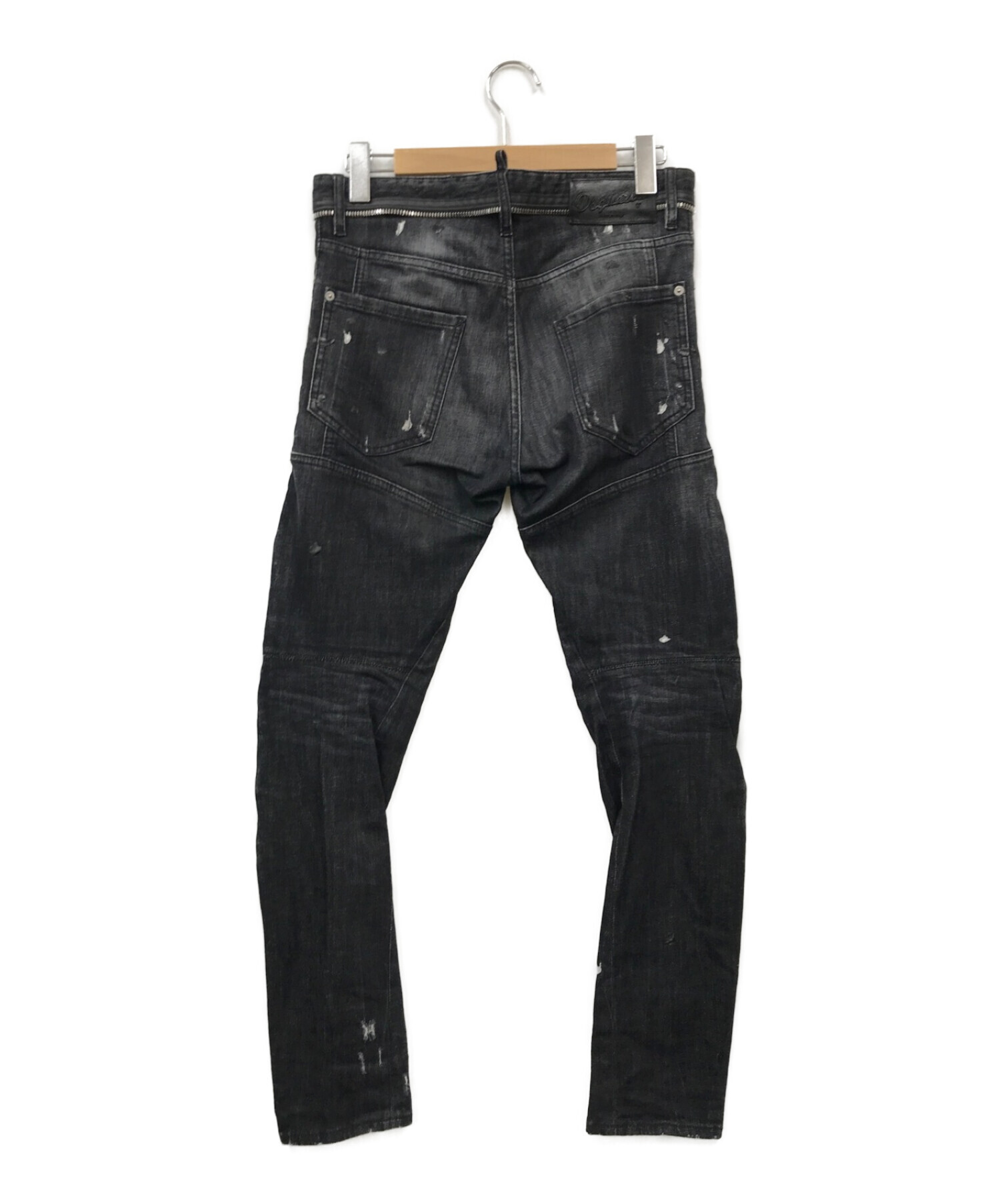 中古・古着通販】DSQUARED2 (ディースクエアード) ブラックバイカーズ 