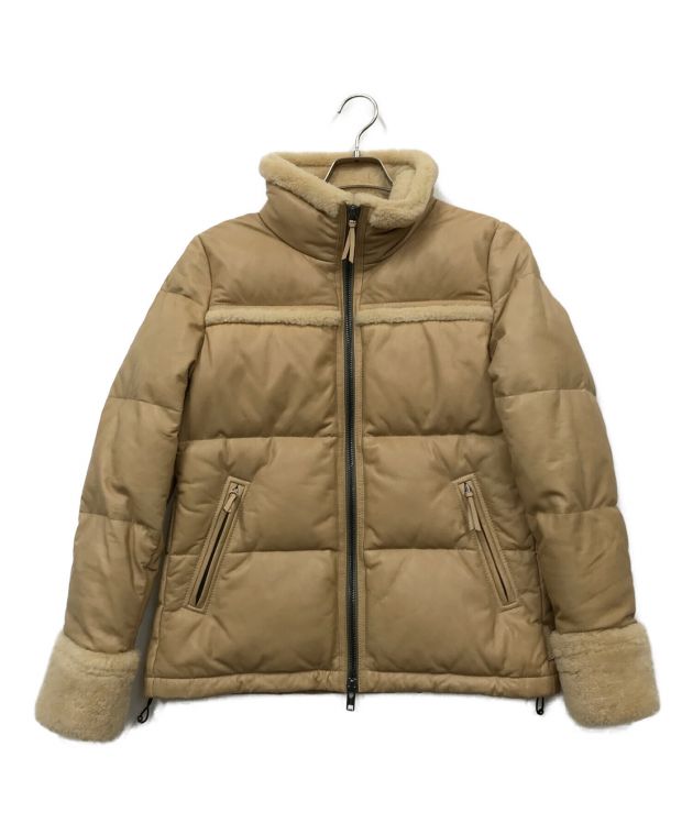 中古・古着通販】COACH (コーチ) レザーダウンジャケット ベージュ 
