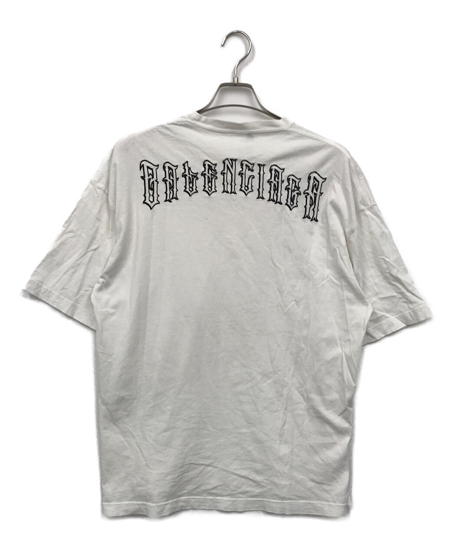 BALENCIAGA (バレンシアガ) バックタトゥーロゴTシャツ ホワイト サイズ:XS