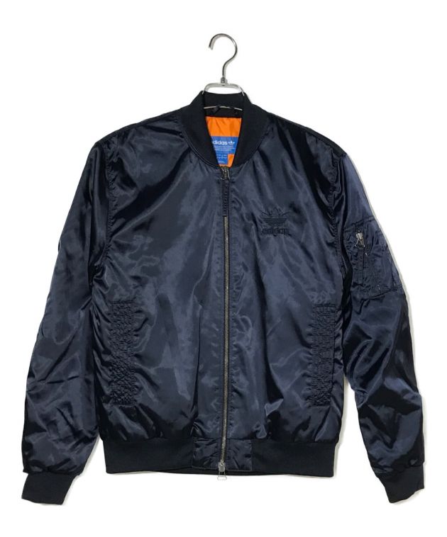 adidas ネイビー 3本ライン MA-1 ジャケット adidas MA-1ジャケット S