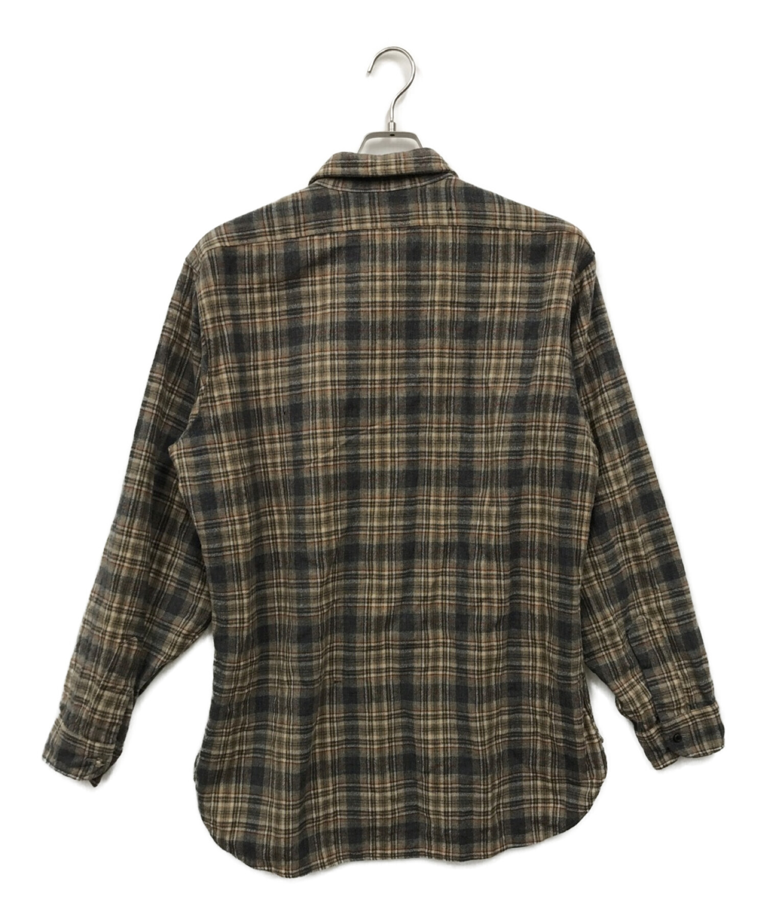 PENDLETON (ペンドルトン) 70sチェックウールシャツ ブラウン サイズ:XL