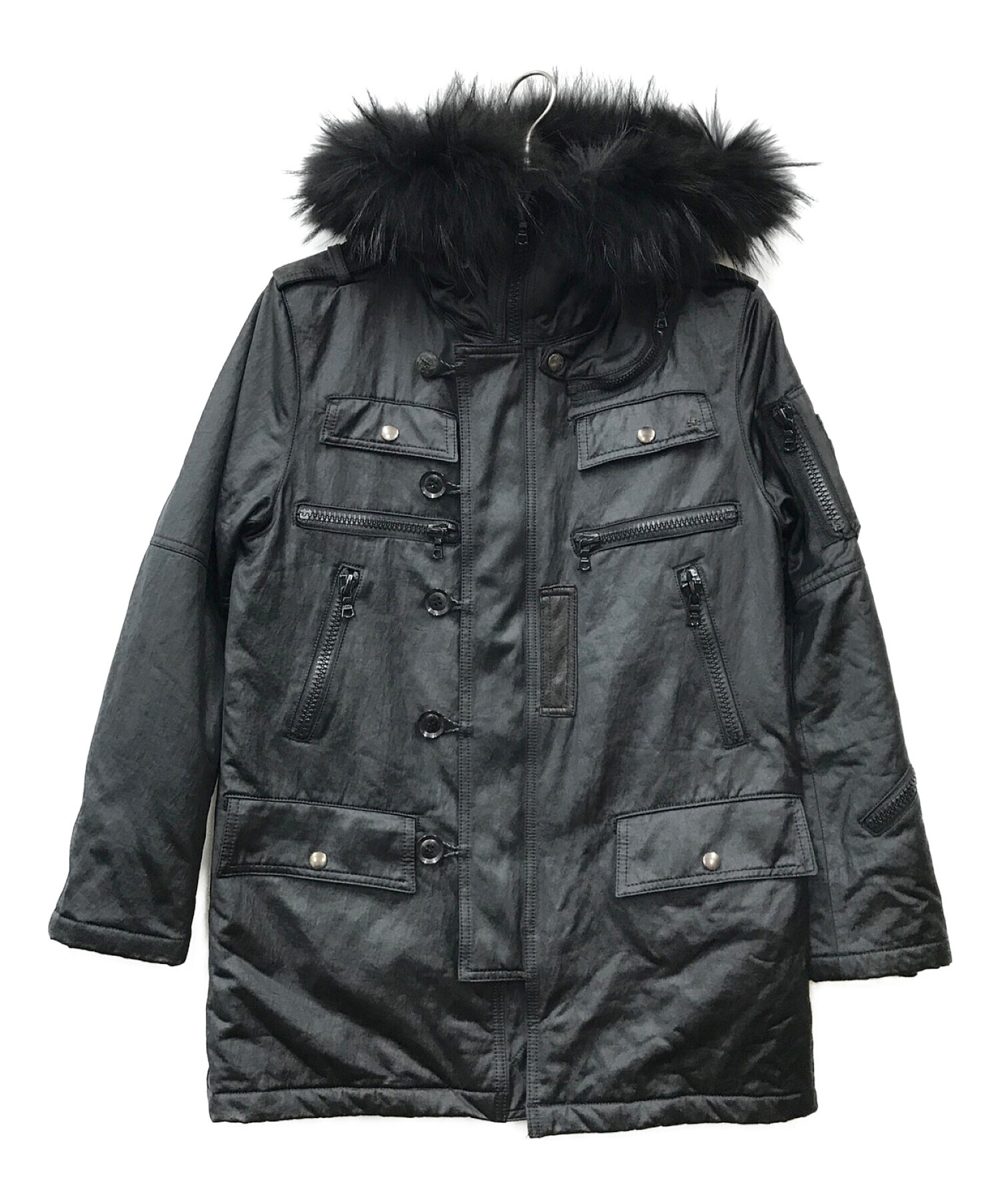 Roen コーティング加工 ドレープ モッズ コート hyde ROCK M Roen コーティング加工 ドレープ モッズ コート hyde ROCK M - メルカリ