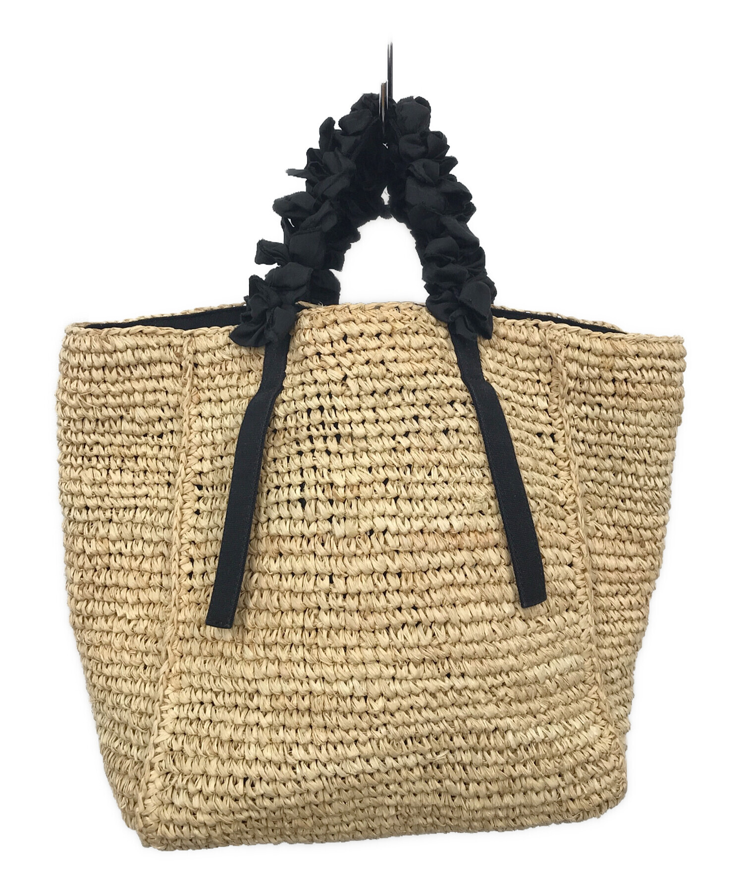 LUDLOW ラドロー ワイドレザートリム カゴバッグ トートバッグ ラフィア ラドロー LUDLOW カゴバッグ レザー ラフィア LUDLOWラドローワイド