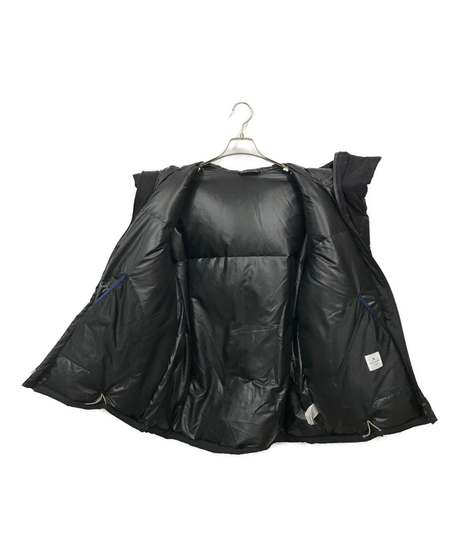 90s LANVIN ランバン 異素材 デザイン切替 本革 レザージャケット 90s