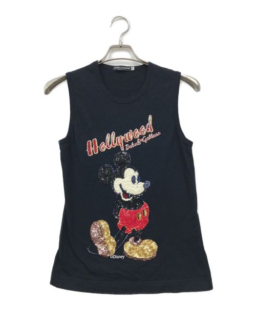 DOLCE&GABBANAMickey Mouseスパンコールタンクトップ